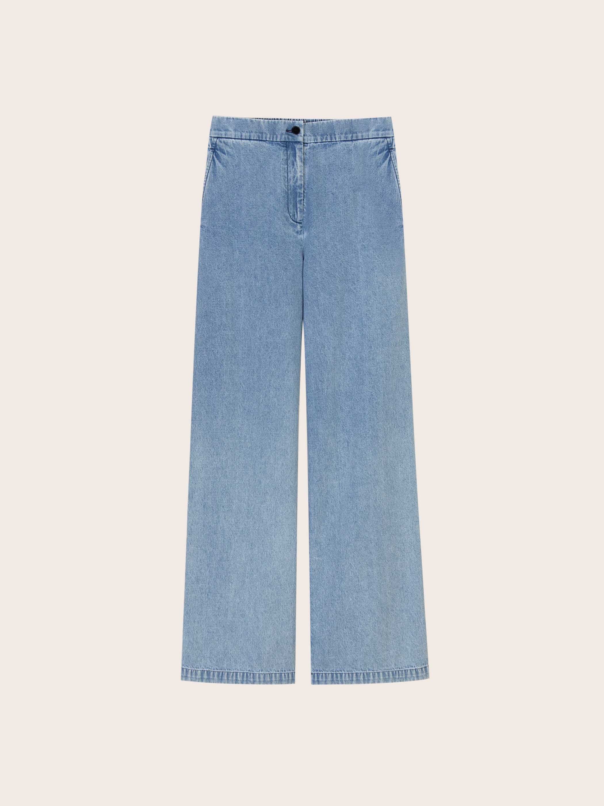 Adelaide Light Denim Wide Leg Jeans - Image 6