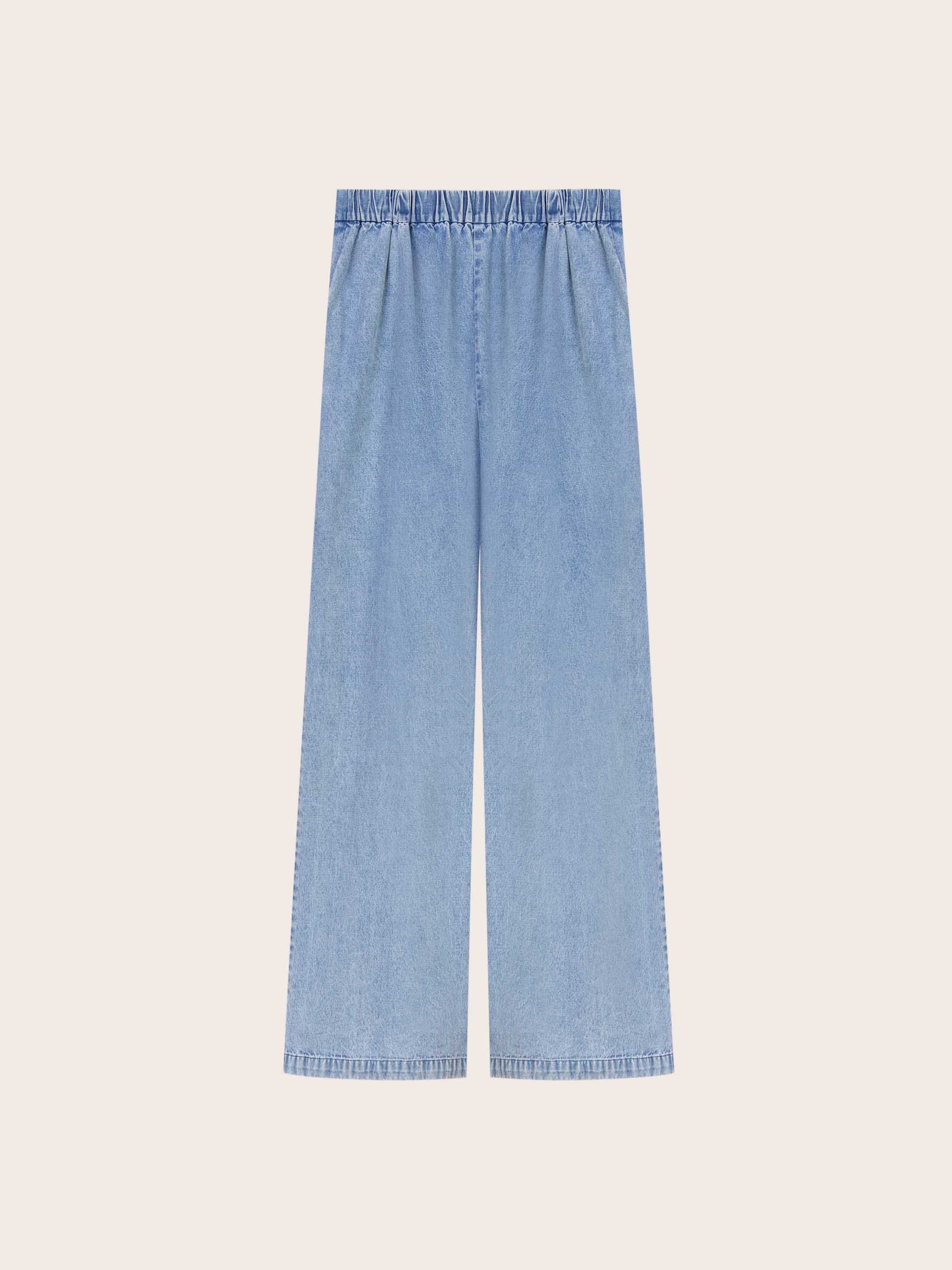 Adelaide Light Denim Wide Leg Jeans - Image 7