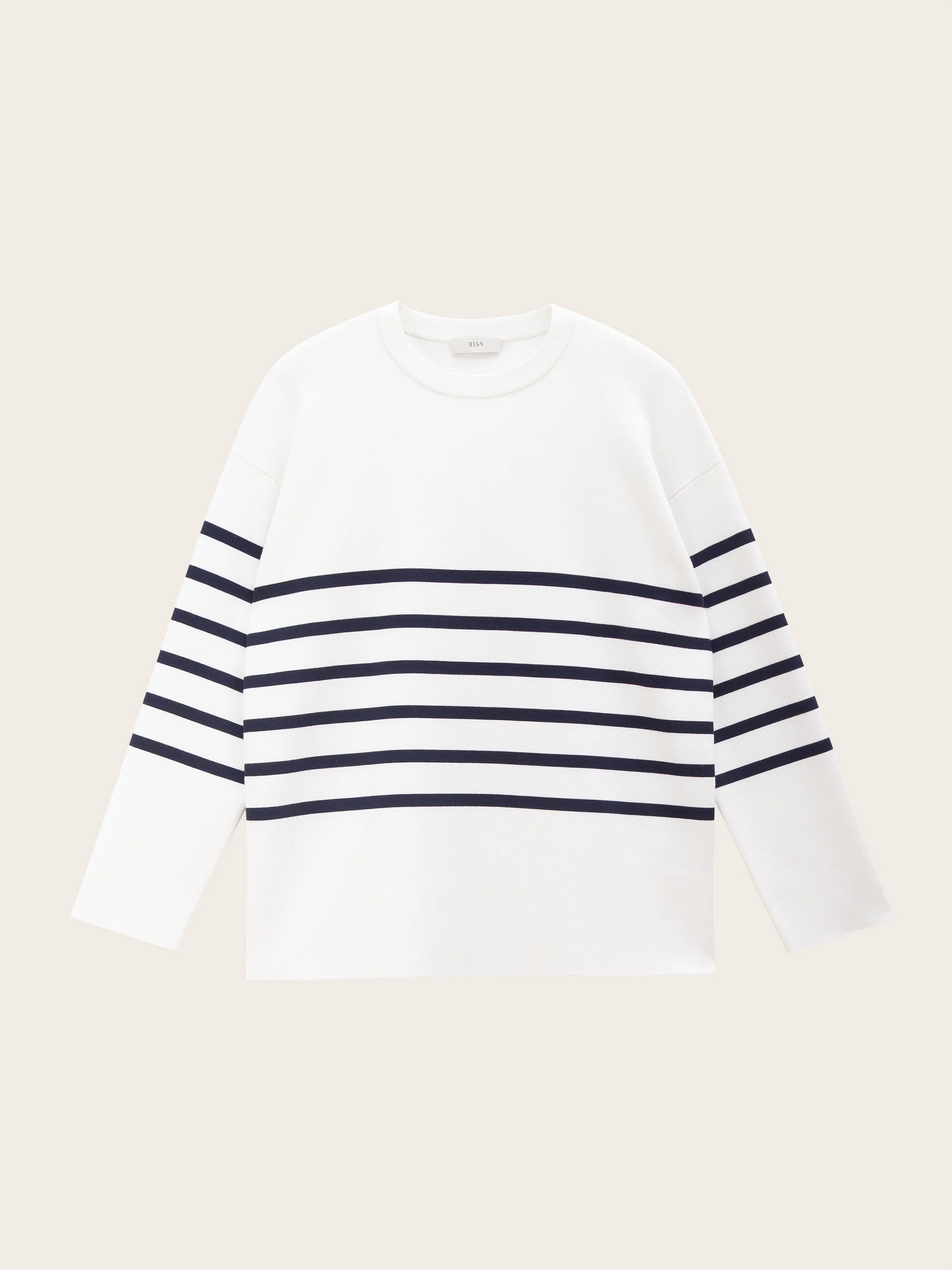 AMARA OVERSIZED CREW NECK STRIPED SWEATER - Image 7
