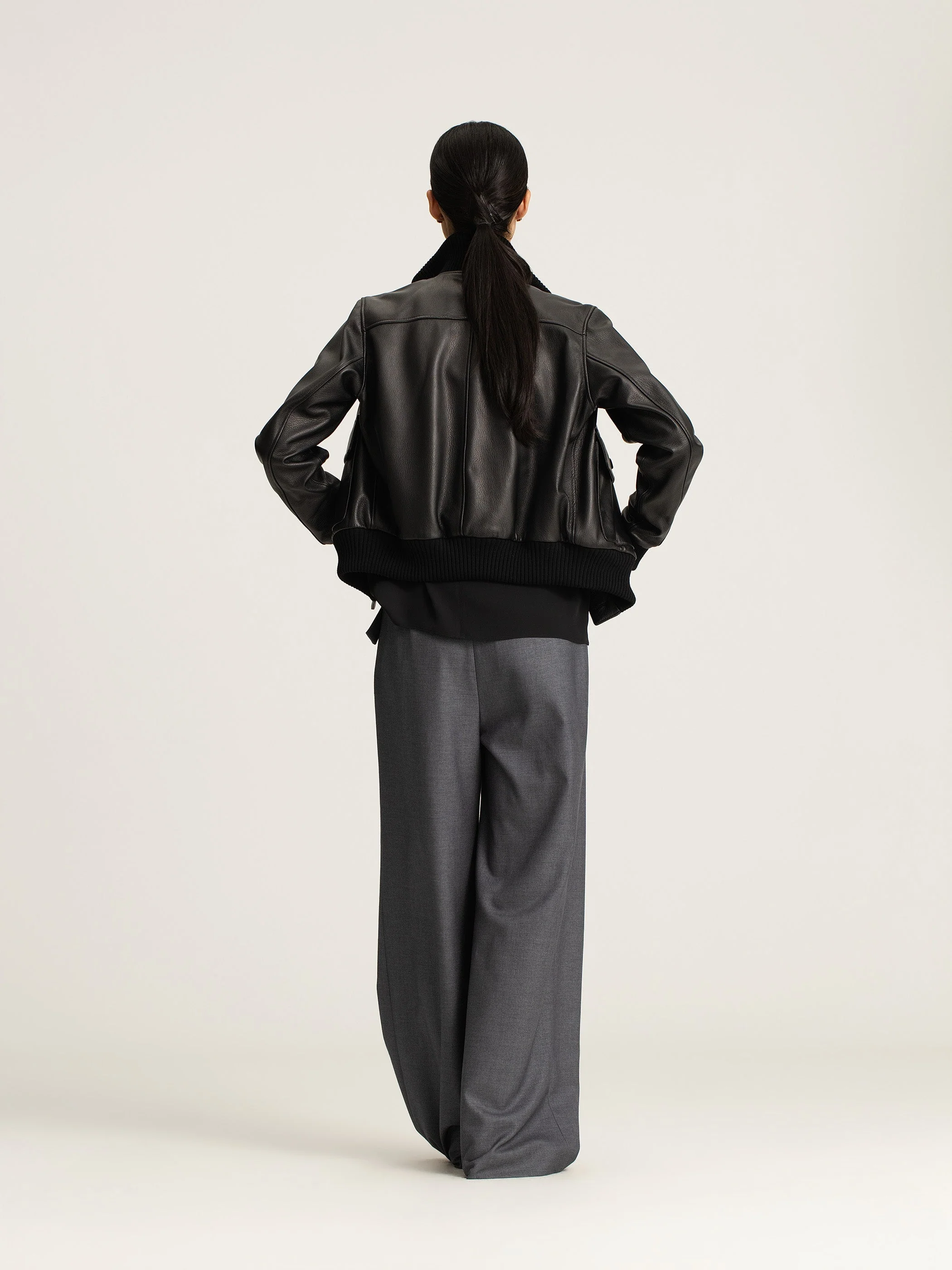 Amira Asymmetrical Pleated Trousers - Image 4