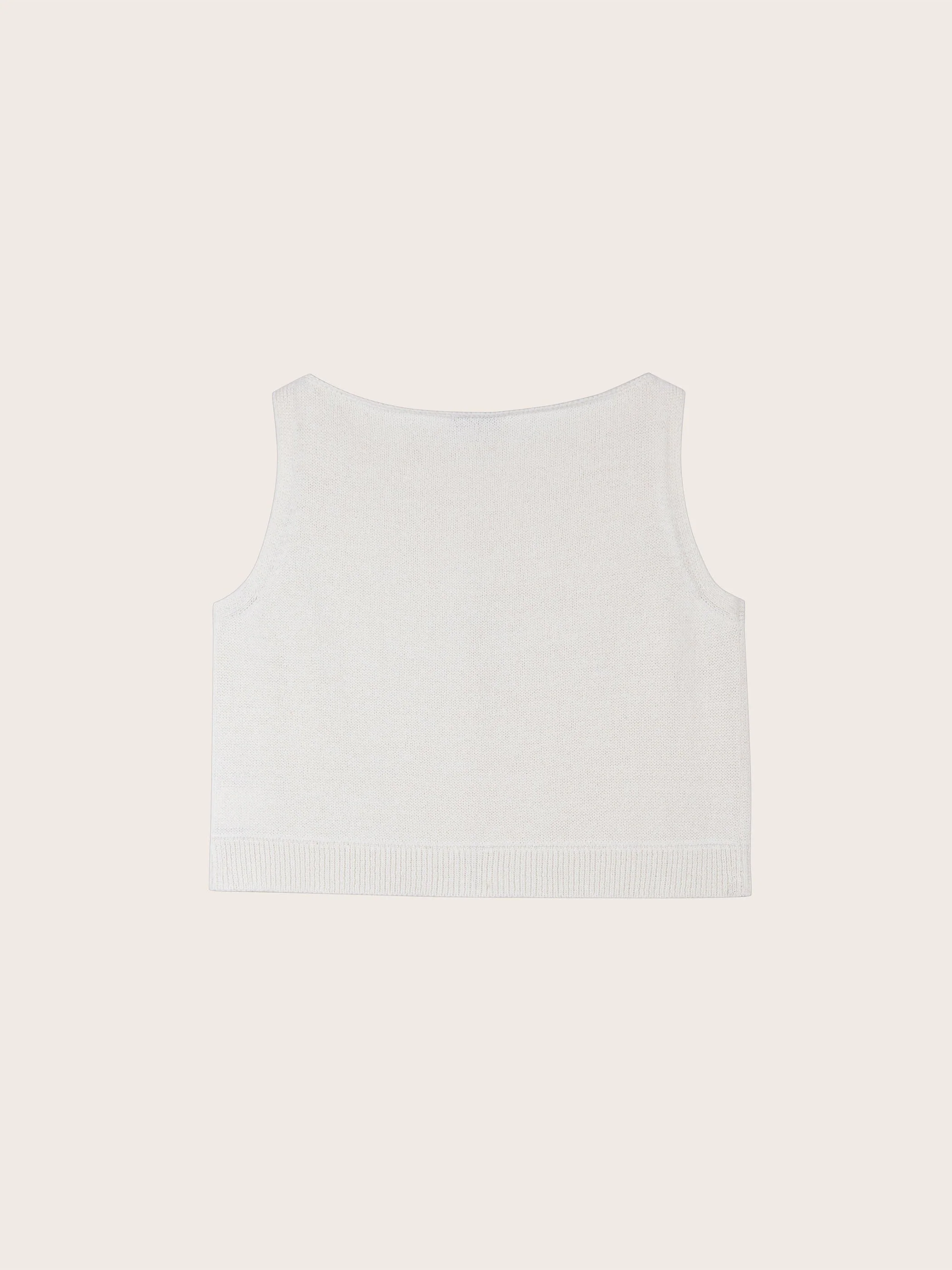 Ari Cropped Knit Tank Top - Image 6