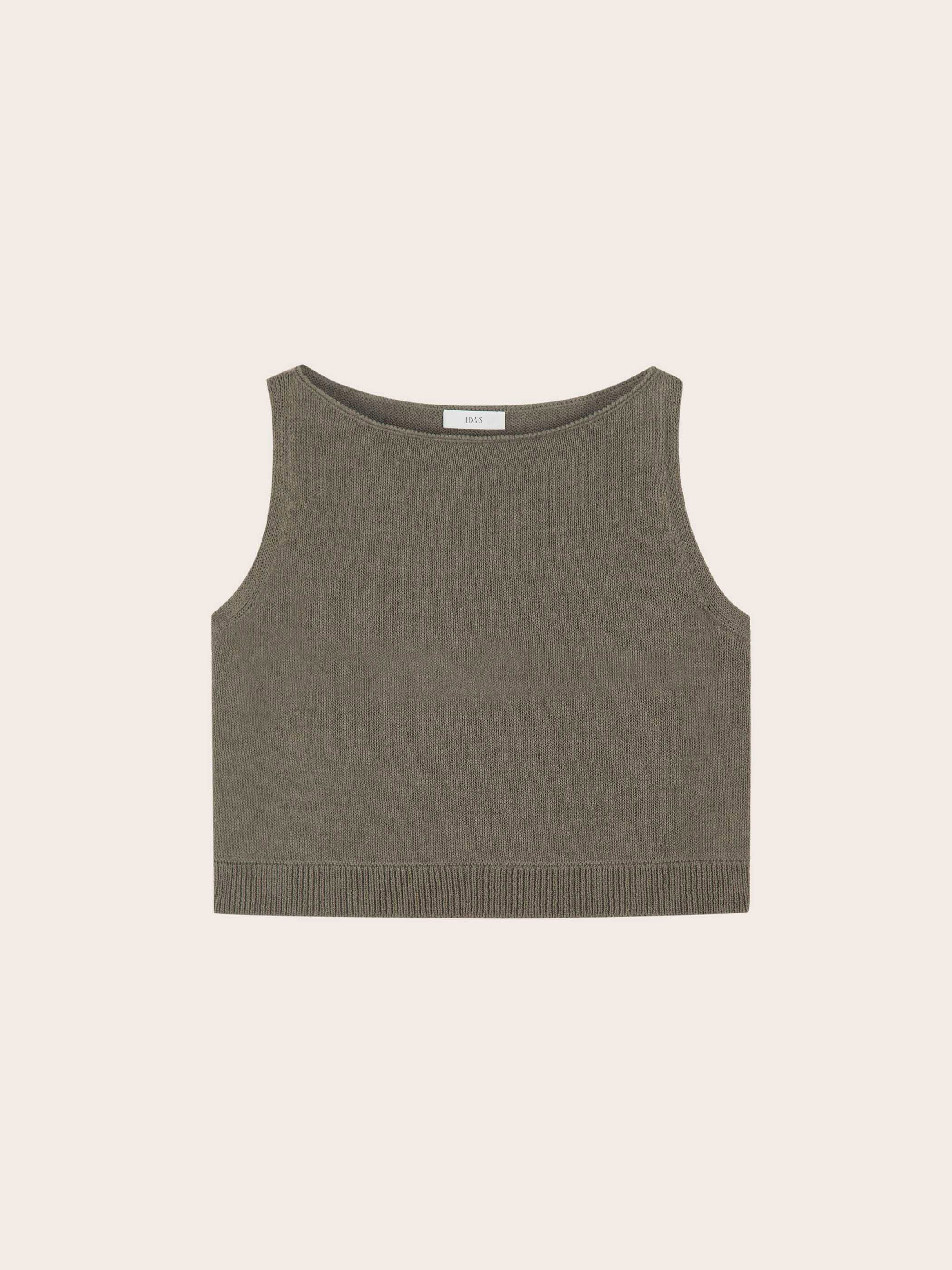 Ari Cropped Knit Tank Top - Image 6