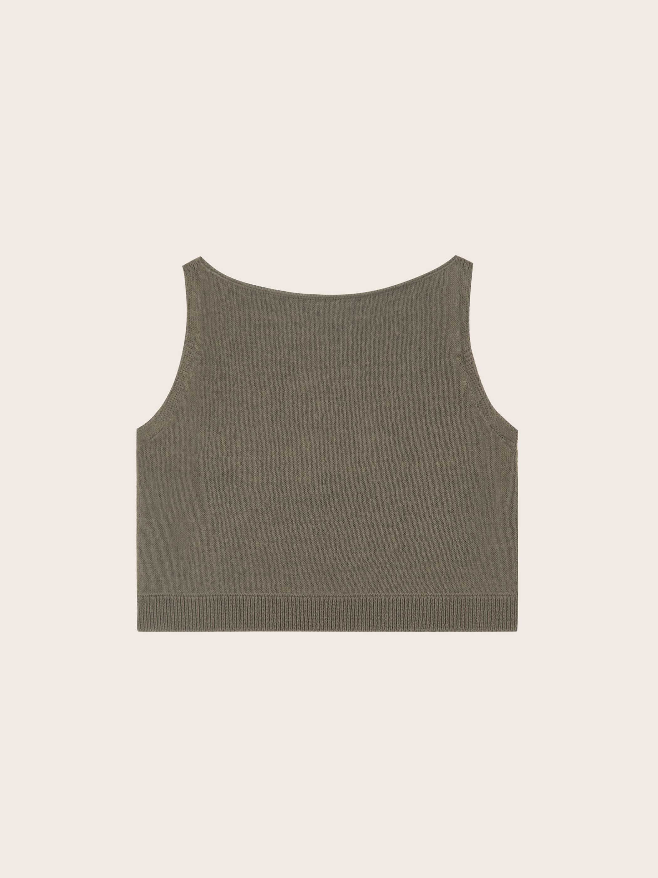 Ari Cropped Knit Tank Top - Image 7