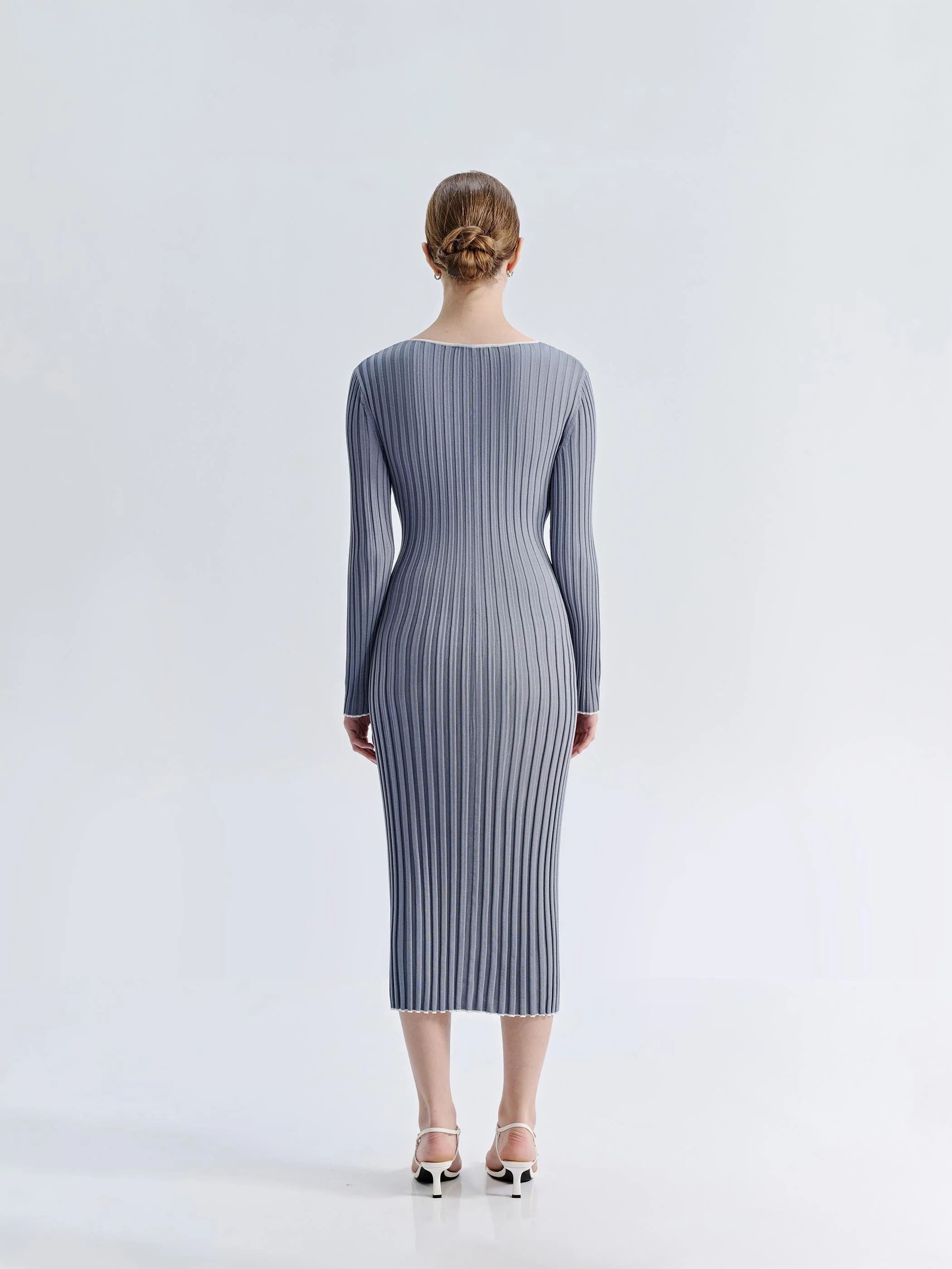 ASHA V NECK KNIT DRESS - Image 4