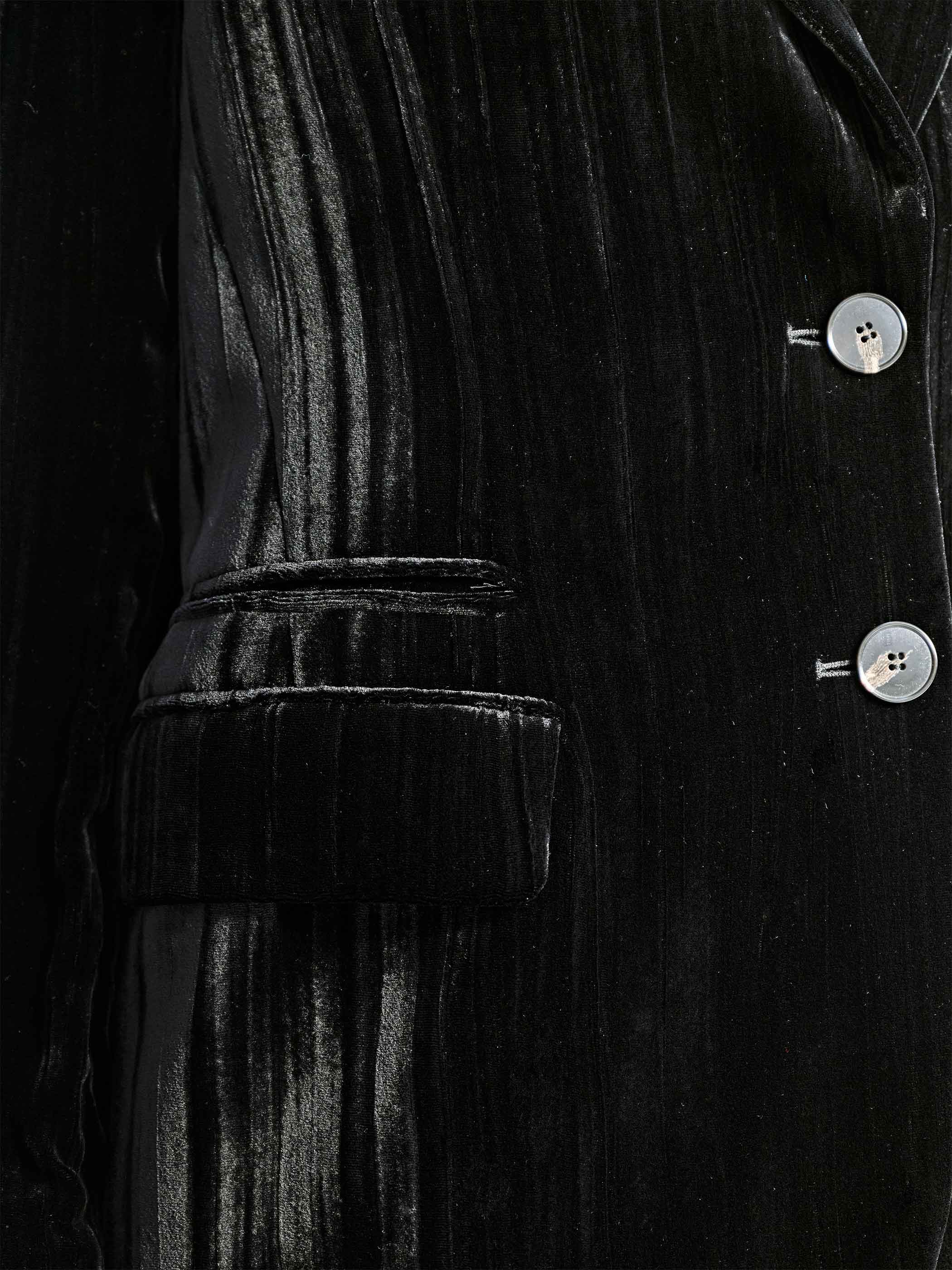 BUTTON FRONT VELVET BLAZER - Image 5