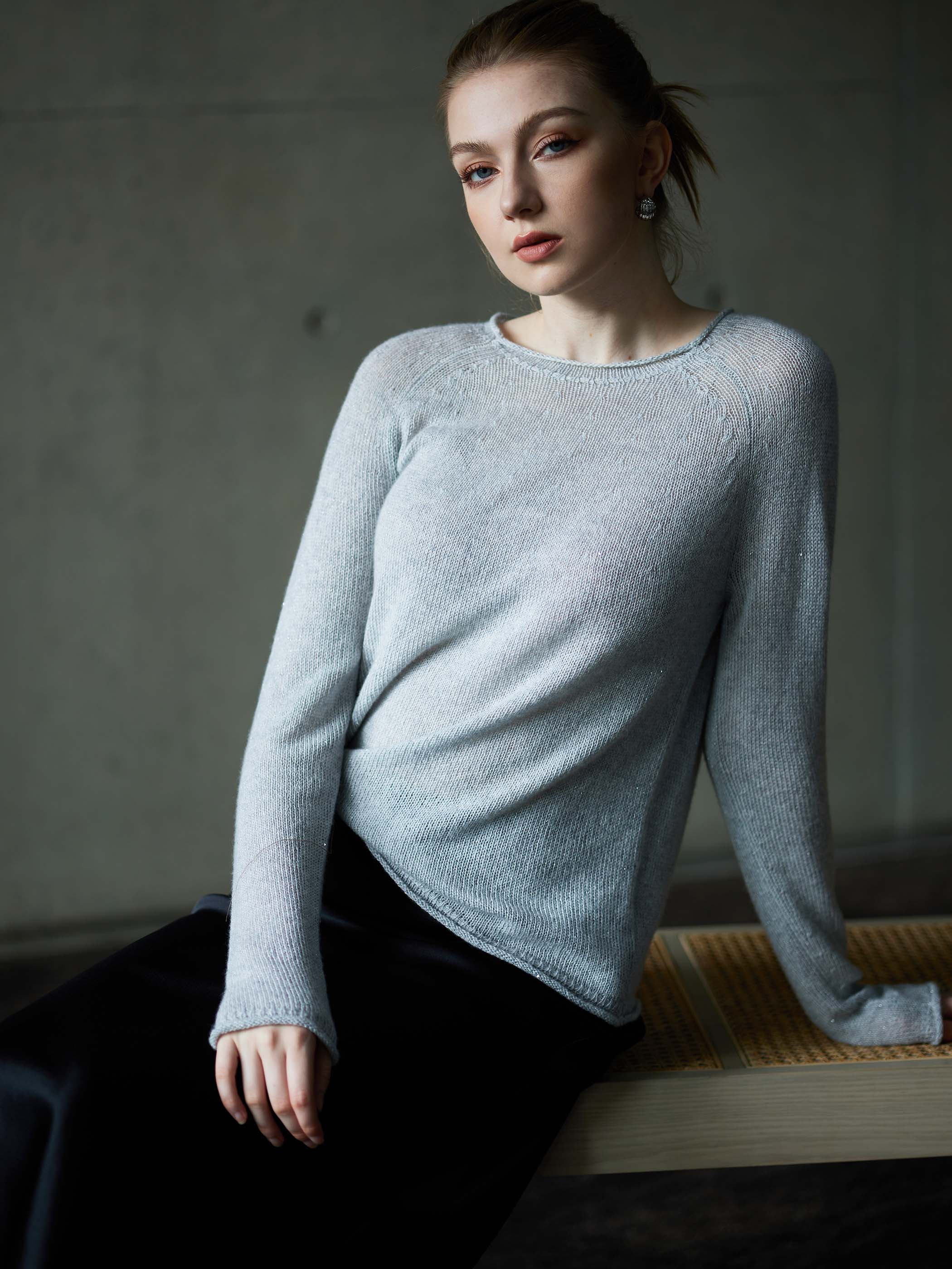 CASHMERE W/ TRIM DETAIL SWEATER - Image 10