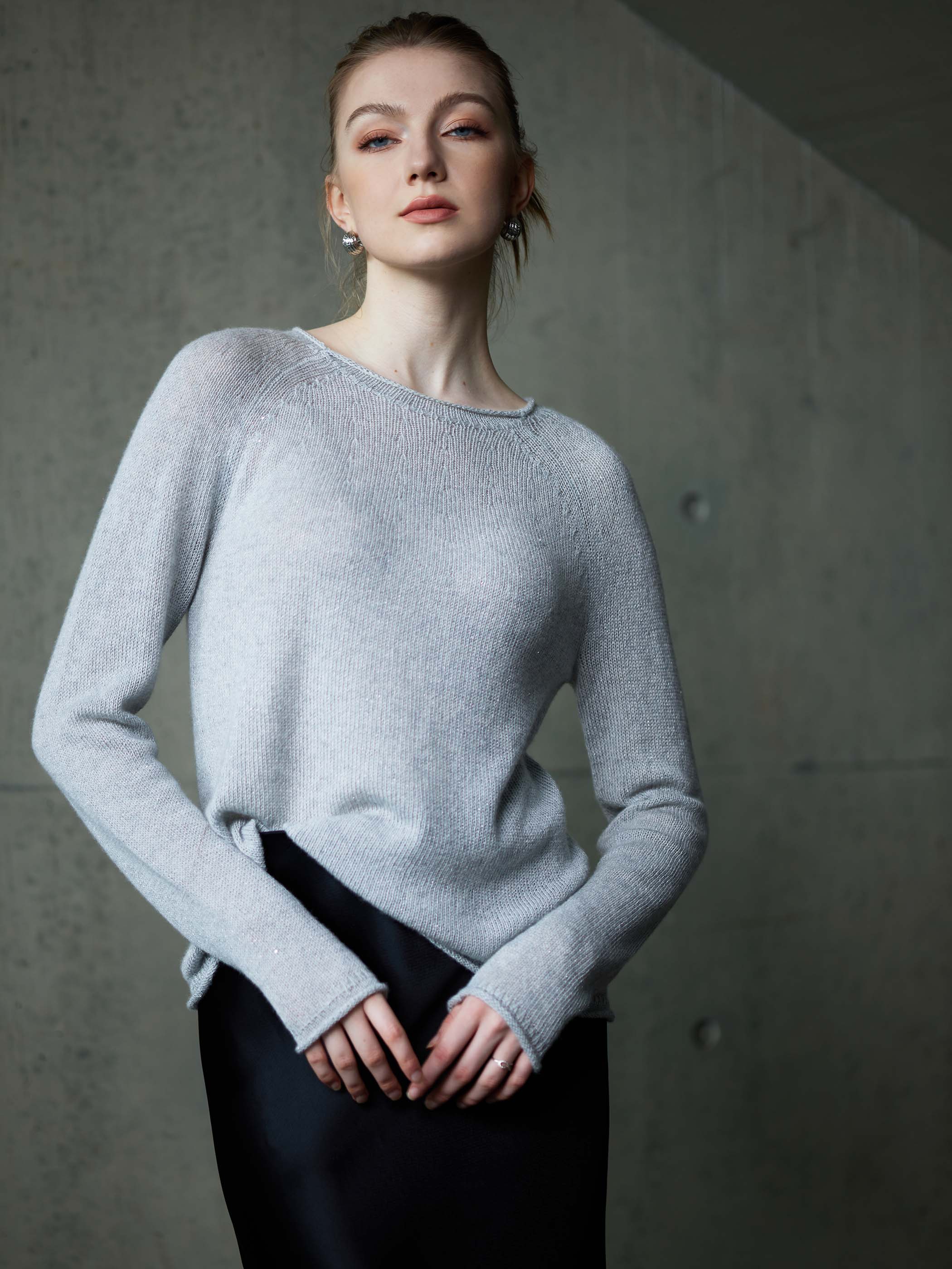CASHMERE W/ TRIM DETAIL SWEATER - Image 7