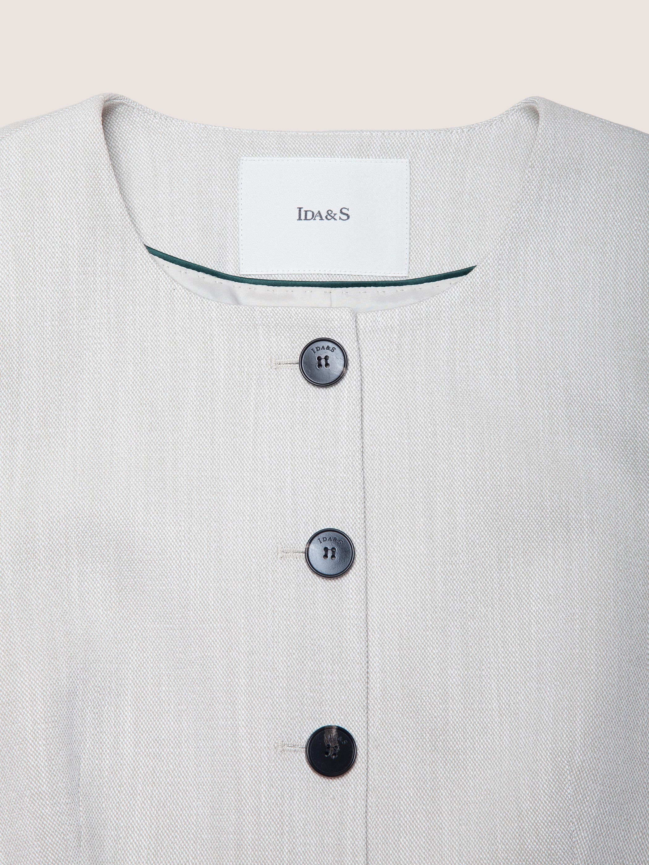 COLLARLESS BUTTONED SUIT JACKET - Image 6