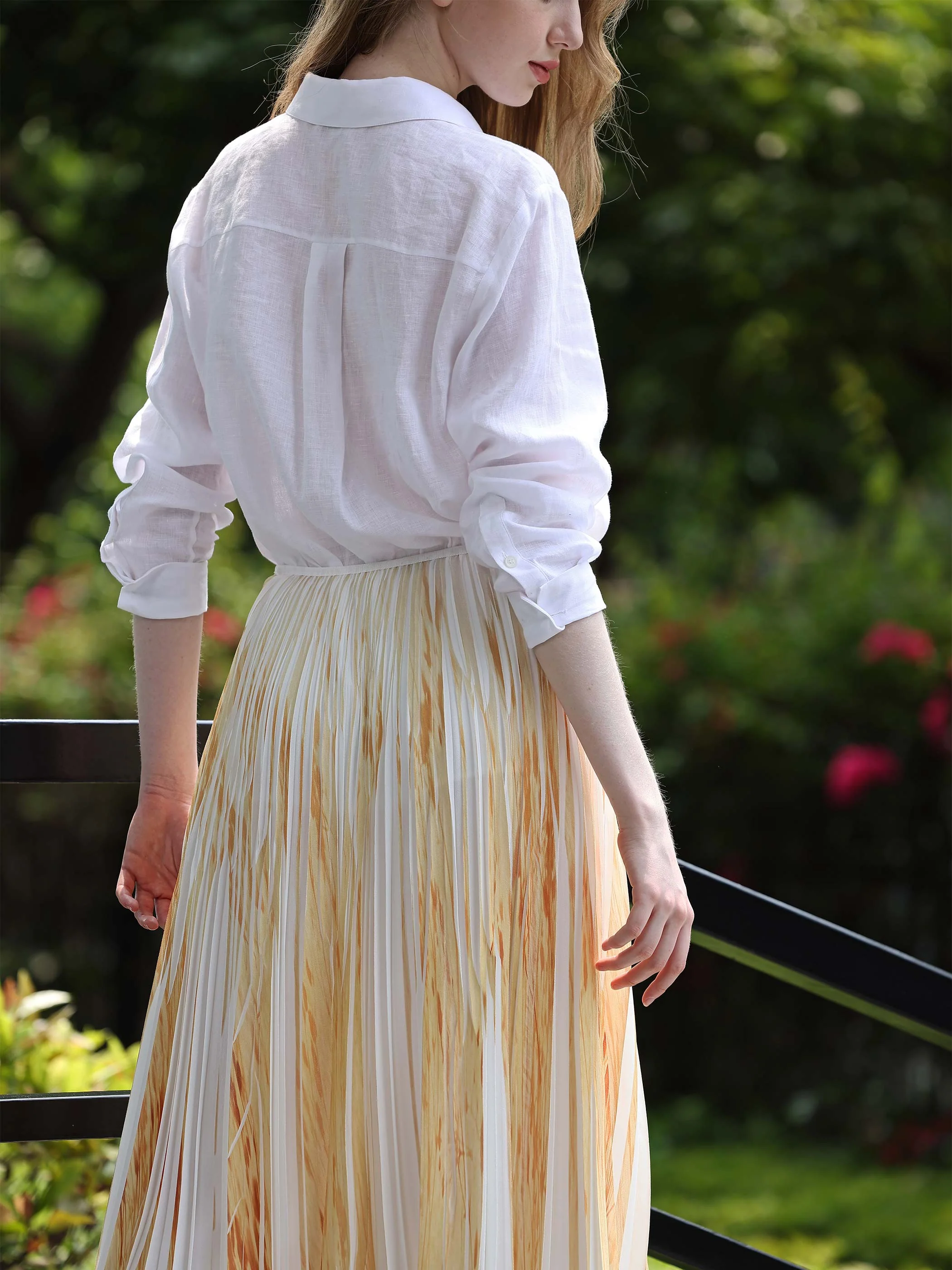 COLOR SPLASH PLEATED SKIRT - Image 4