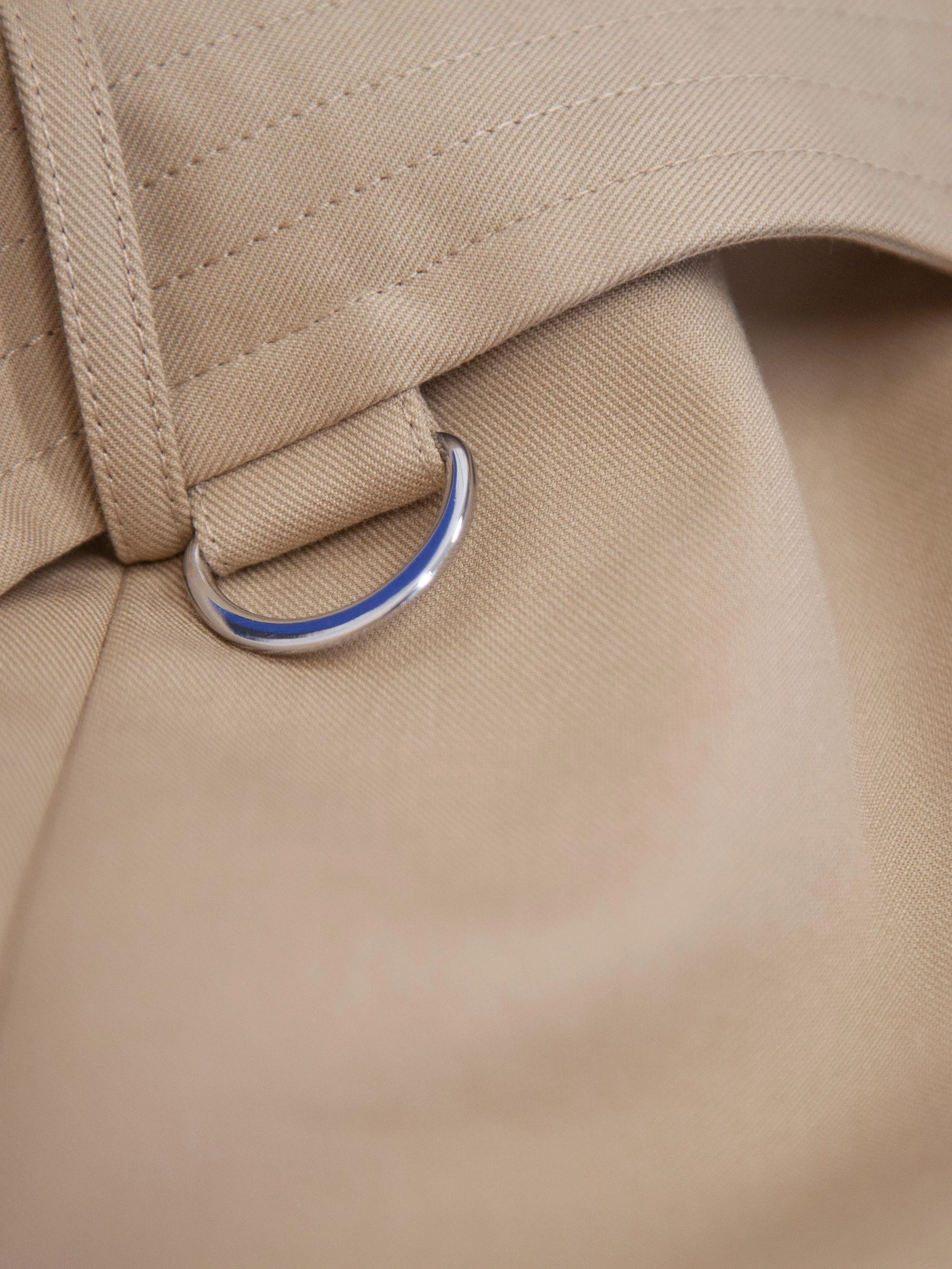 COTTON TWILL TRENCH COAT WITH HARDWARE TRIM - Image 11