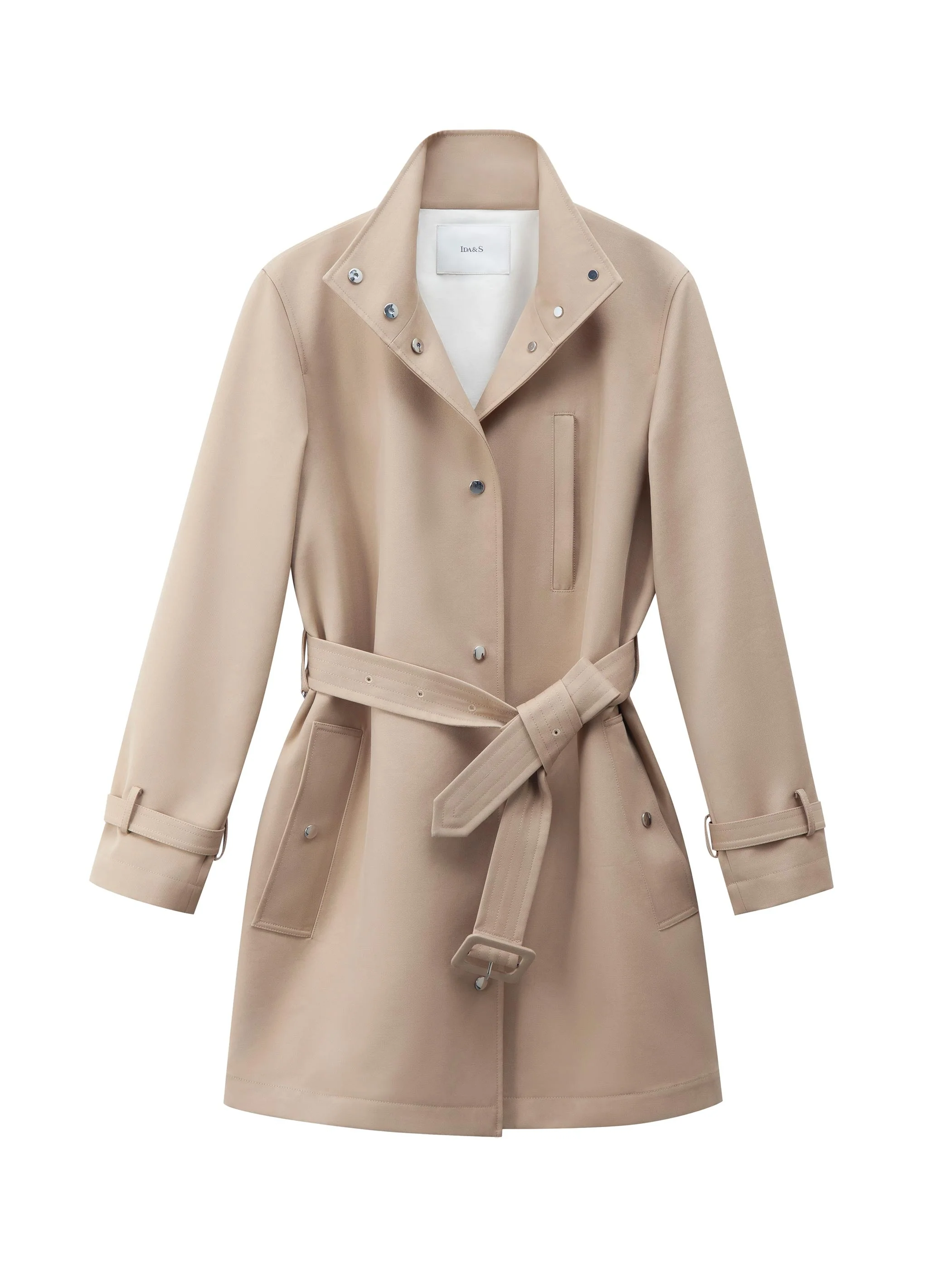 COTTON TWILL TRENCH COAT WITH HARDWARE TRIM - Image 5
