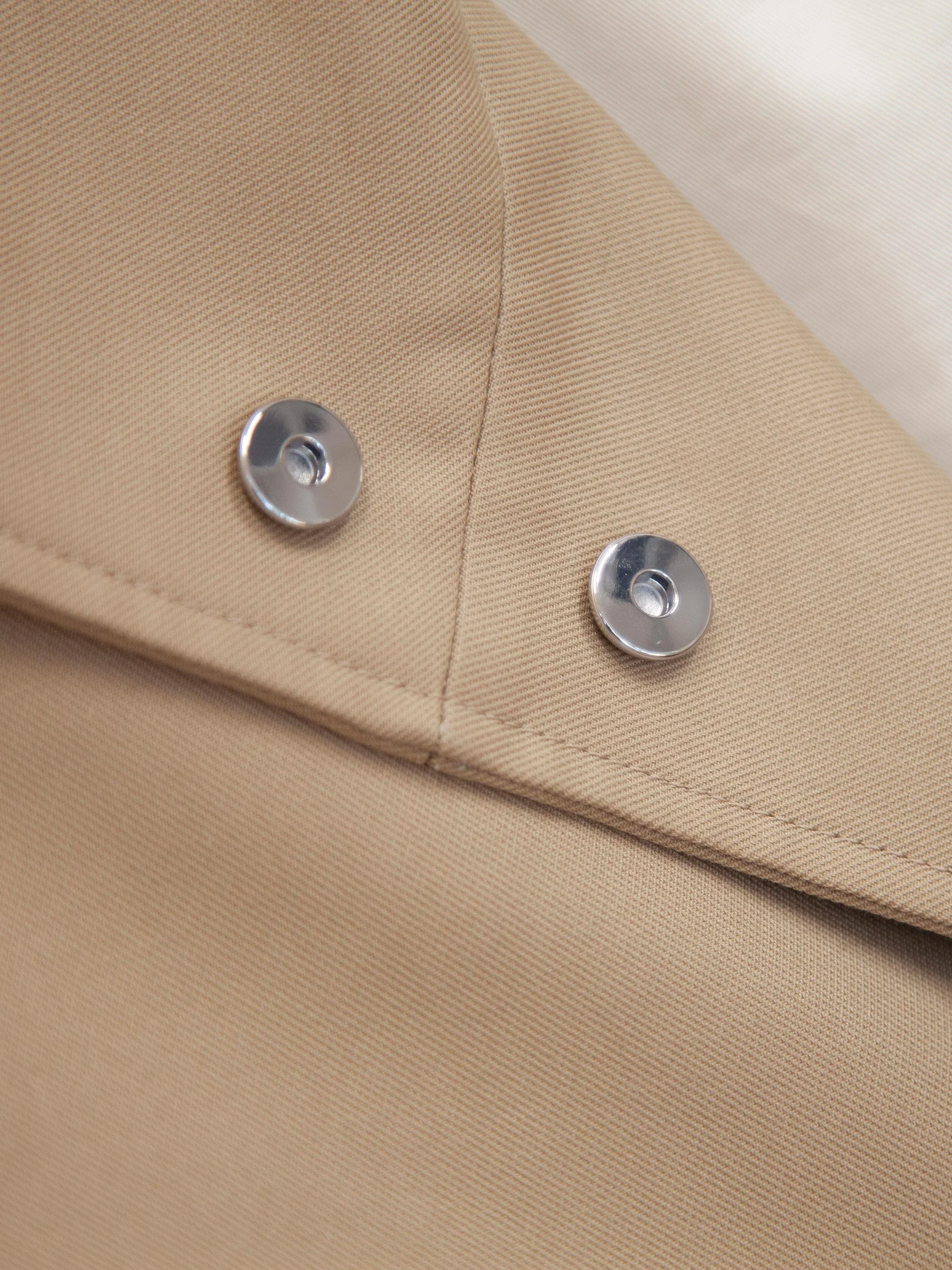 COTTON TWILL TRENCH COAT WITH HARDWARE TRIM - Image 7