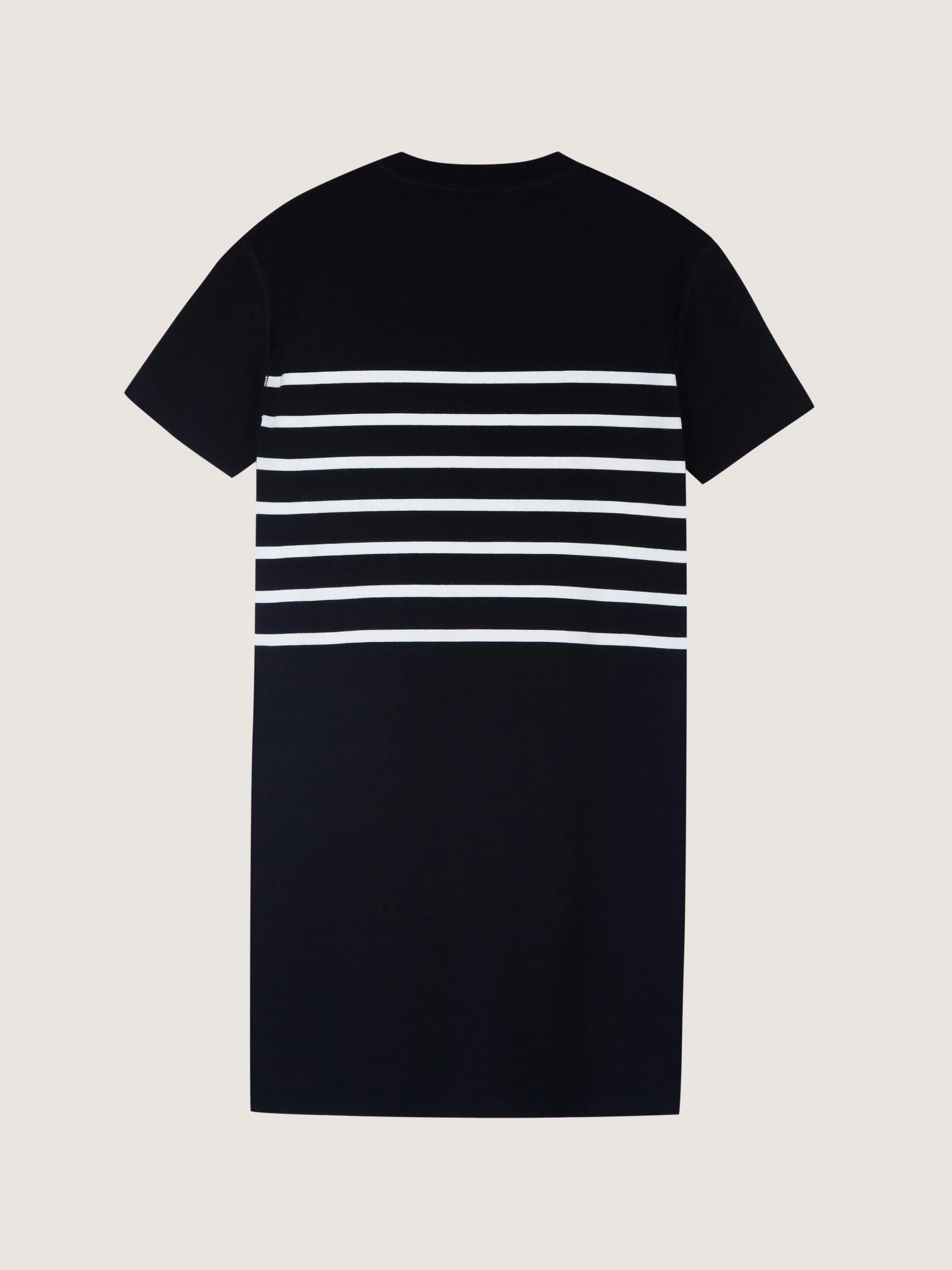 CREW NECK STRIPED KNIT DRESS - Image 8