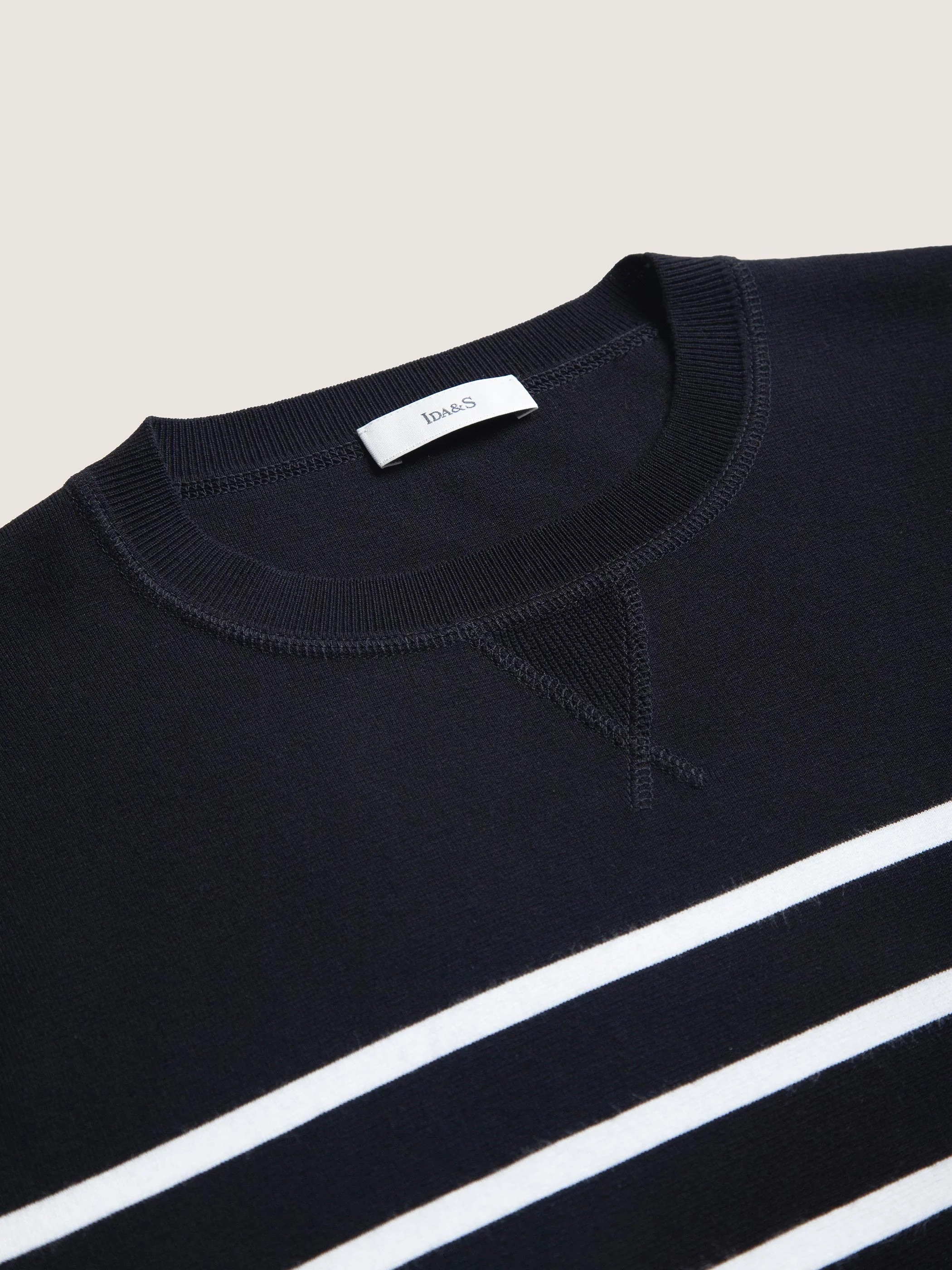 CREW NECK STRIPED KNIT DRESS - Image 9
