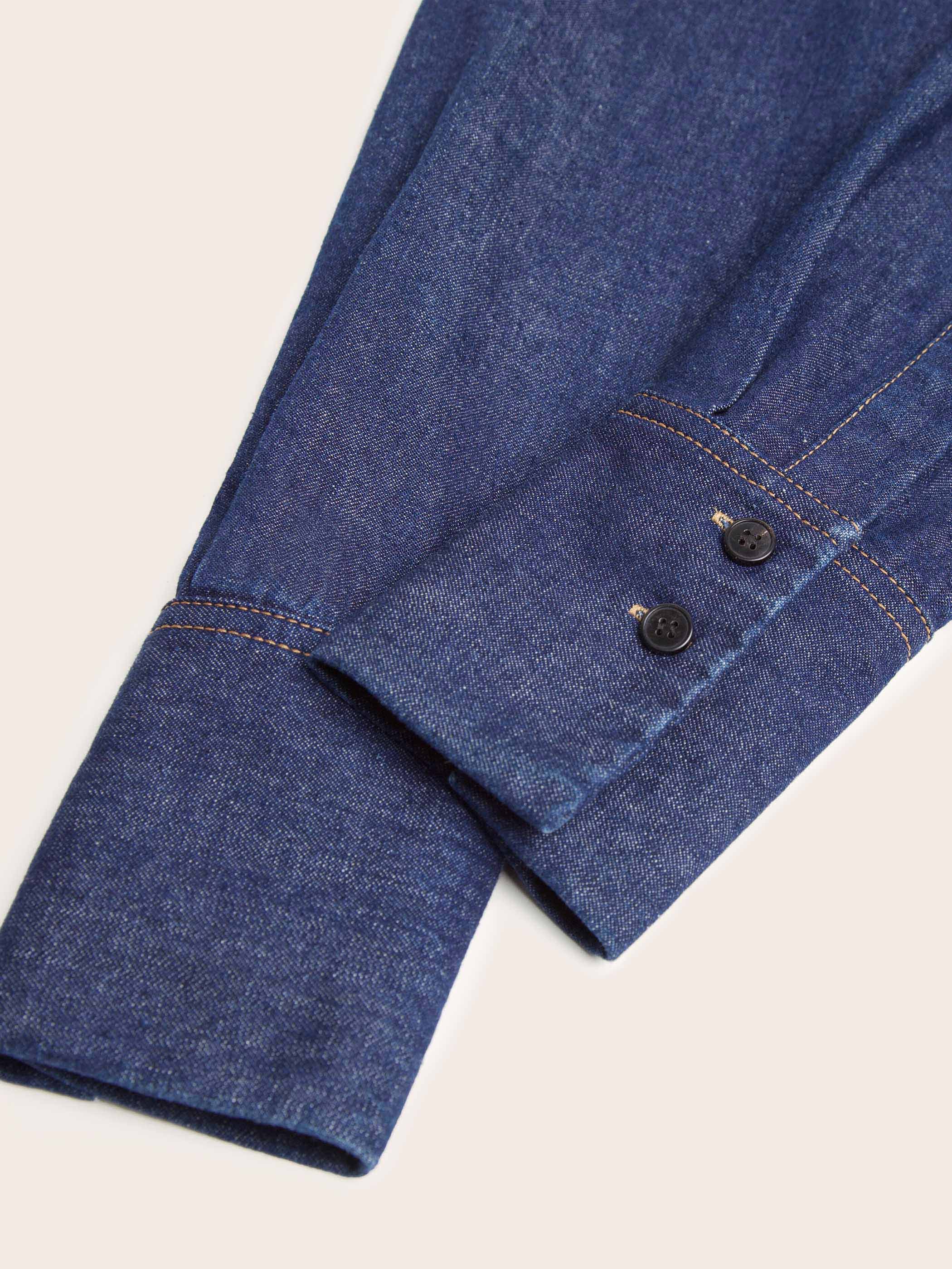 Daphne Dark Denim Button Down Top - Image 12