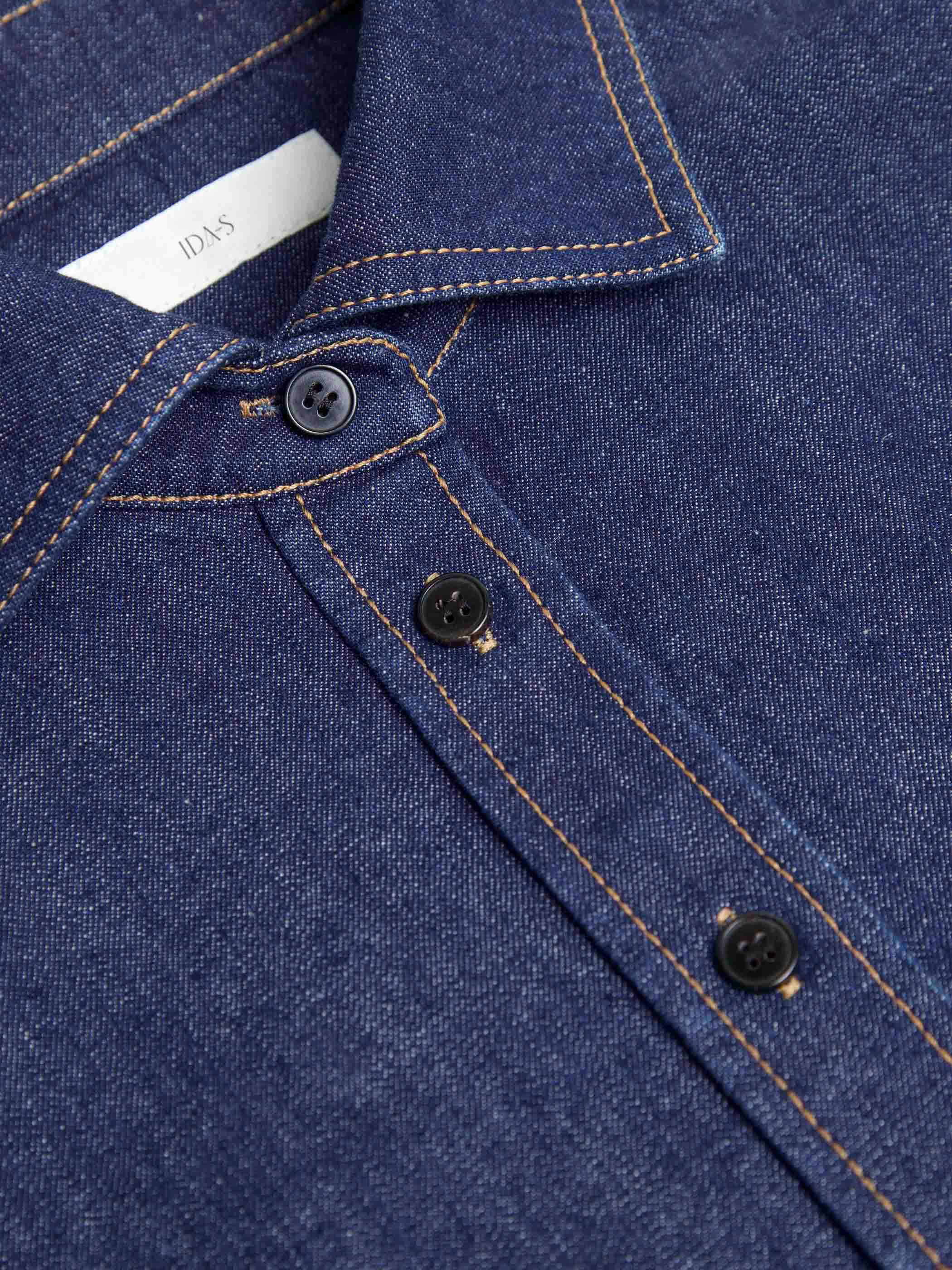 Daphne Dark Denim Button Down Top - Image 13