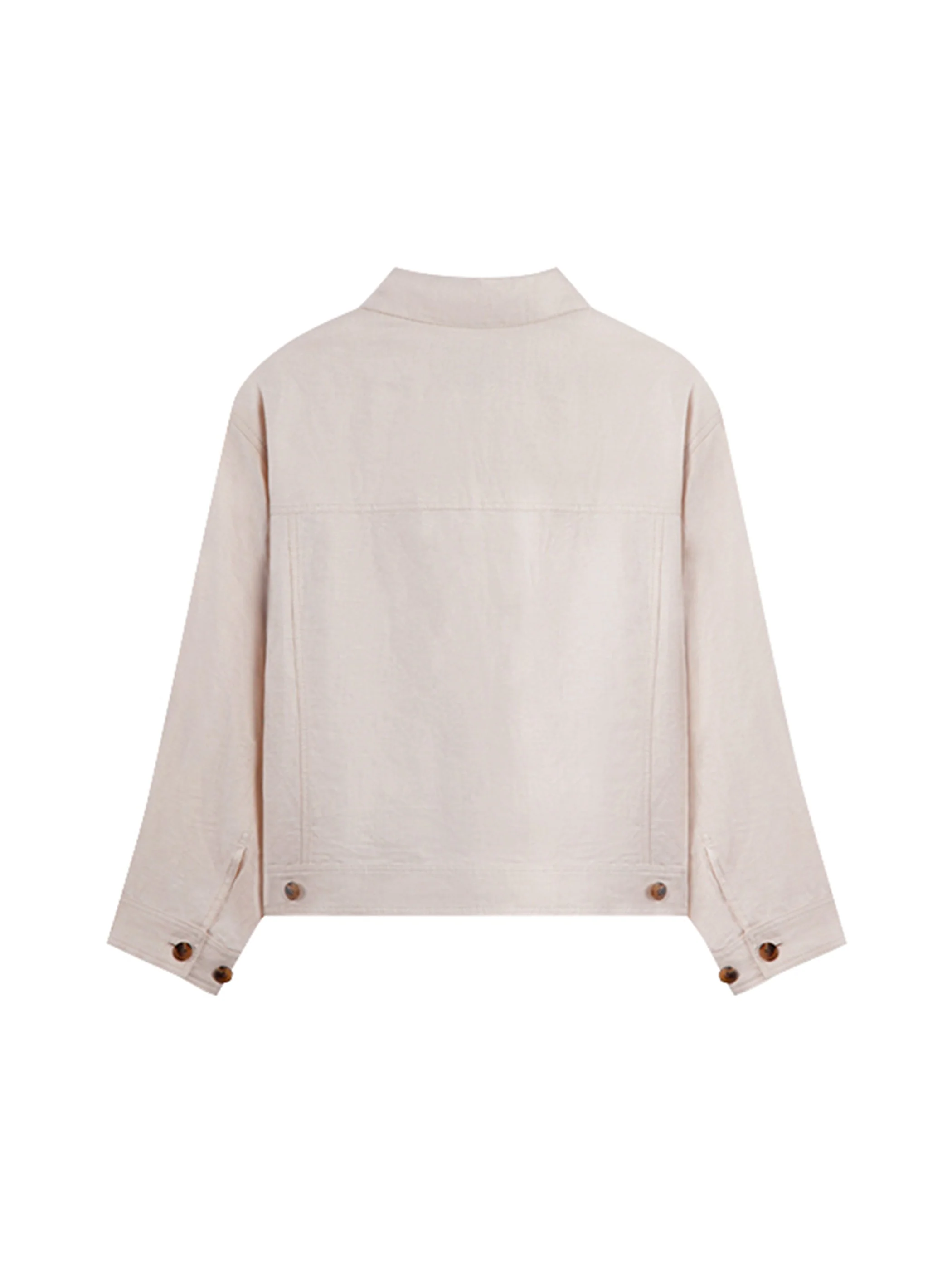 DROPPED SHOULDER LINEN OVERSIZED JACKET - Image 6