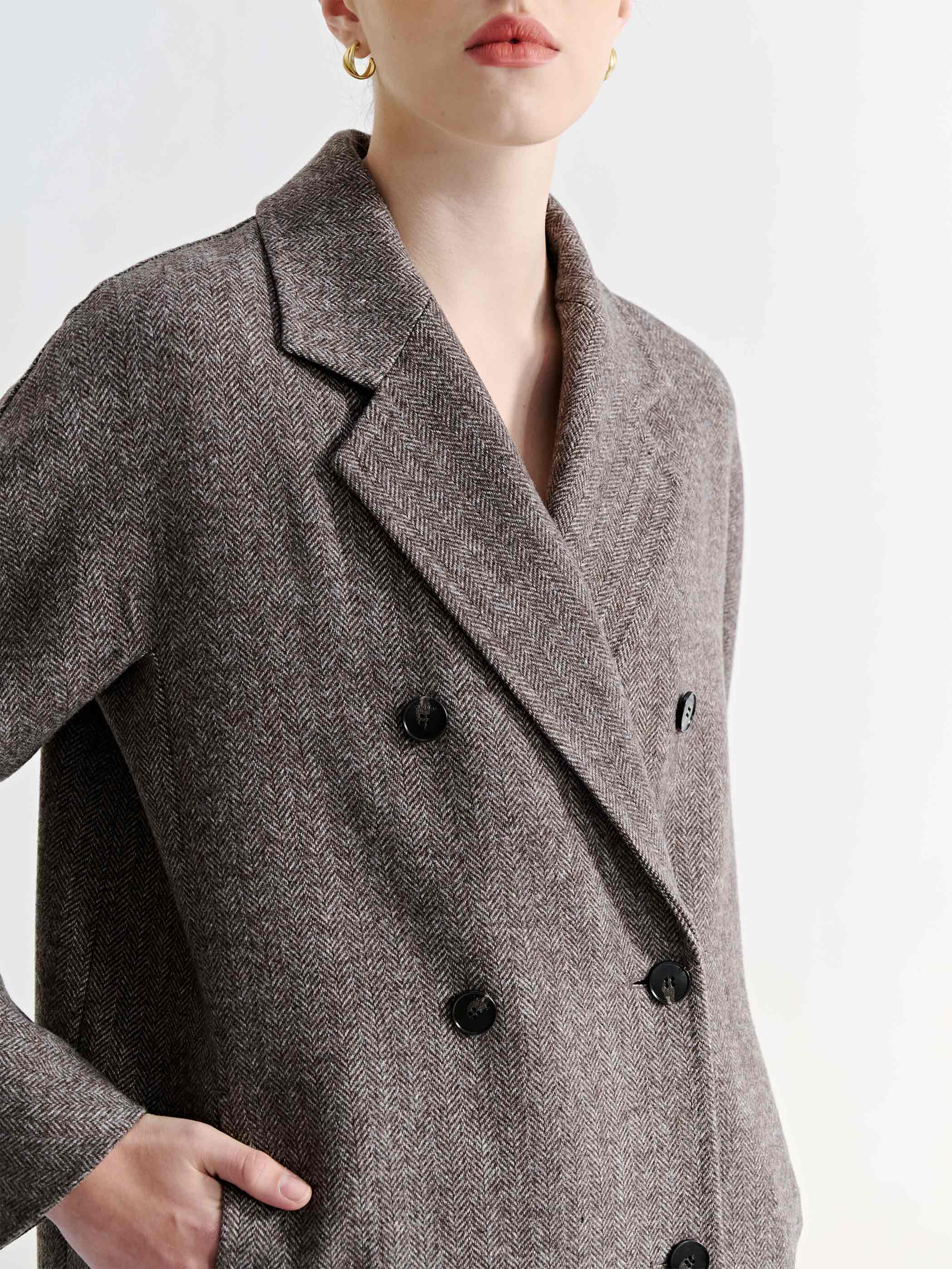 ELARA DOUBLE BREASTED WOOL COAT - Image 8