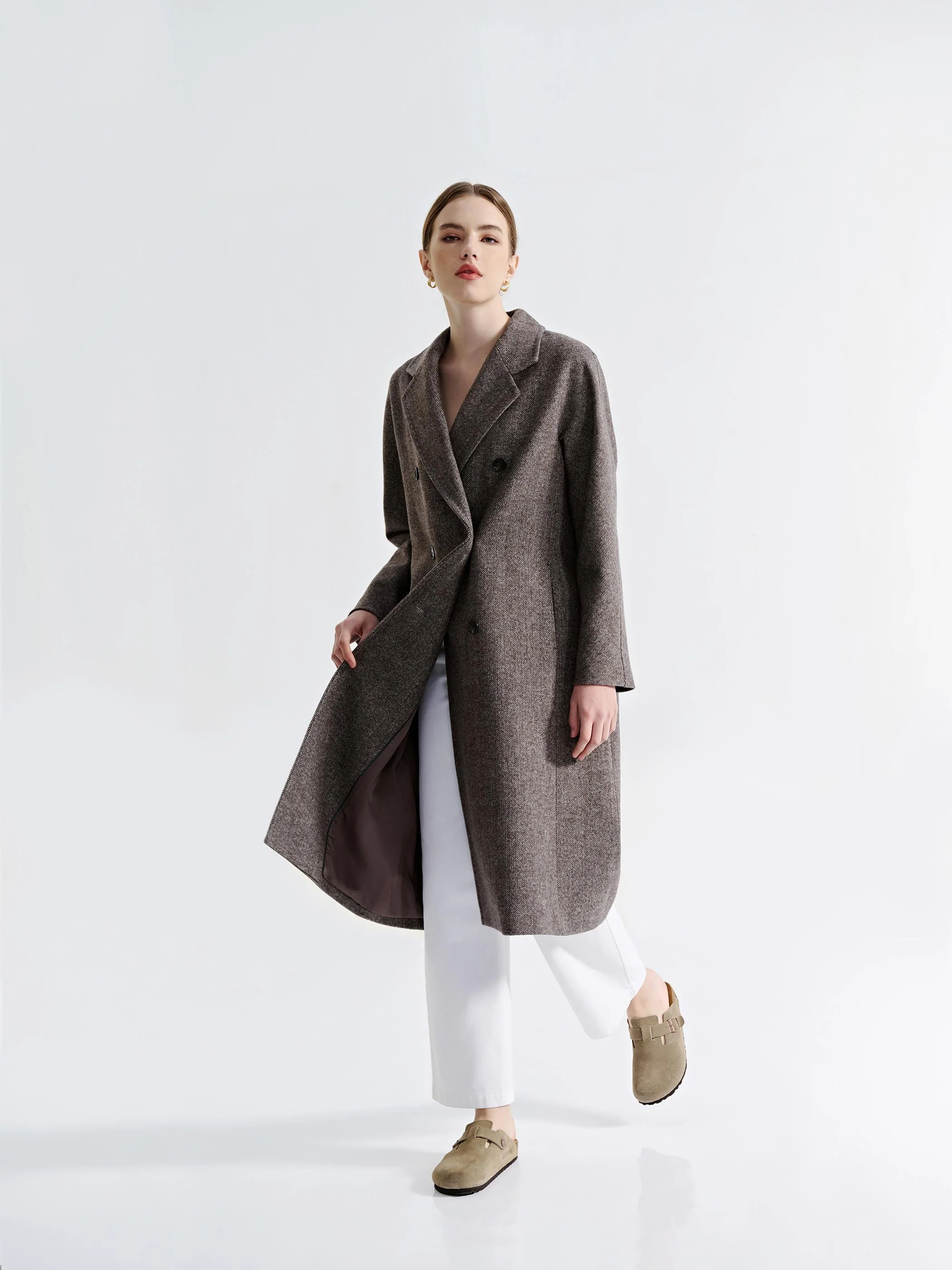 ELARA DOUBLE BREASTED WOOL COAT - Image 9