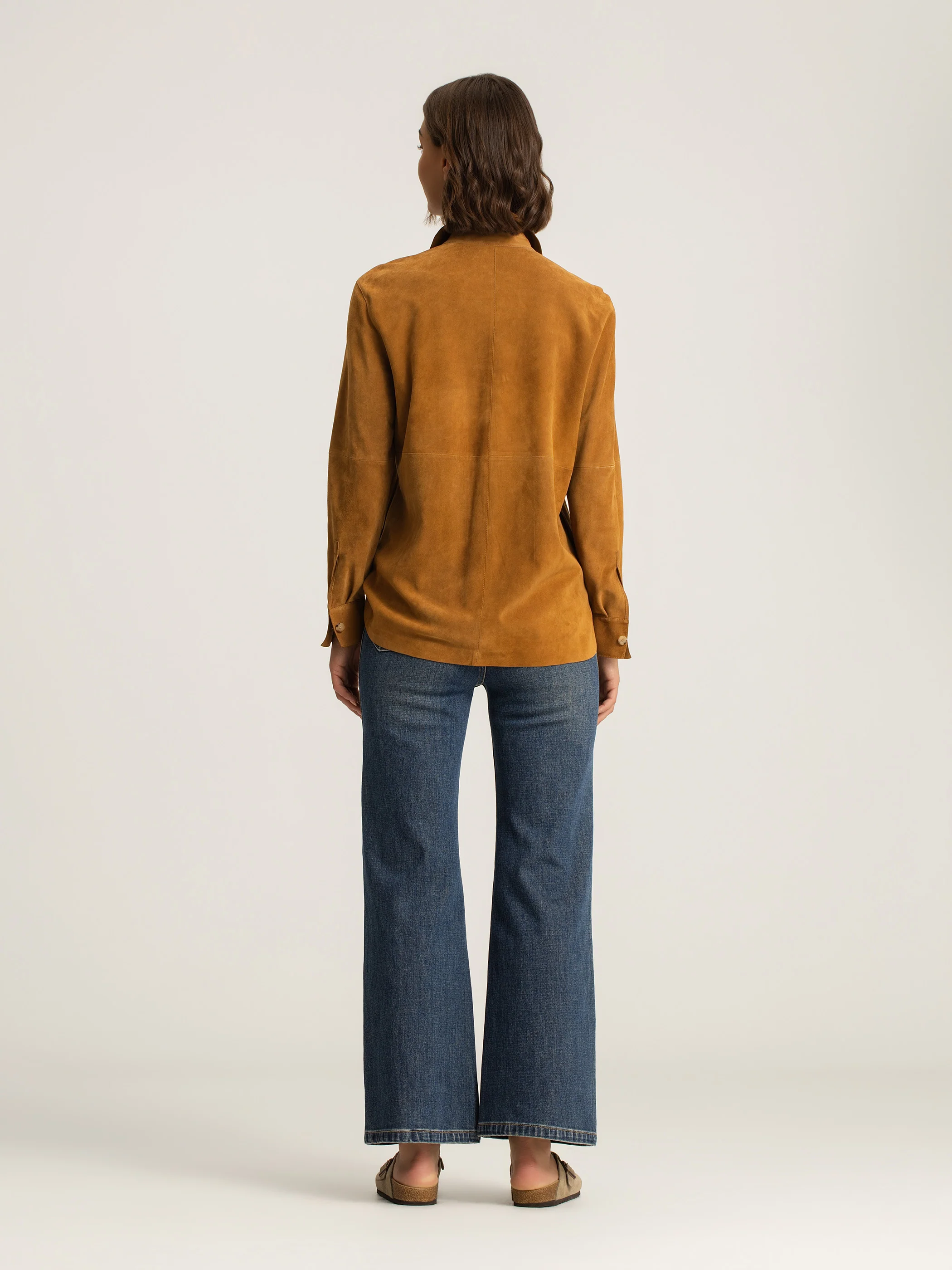 Elara Lambskin Suede Shacket - Image 4