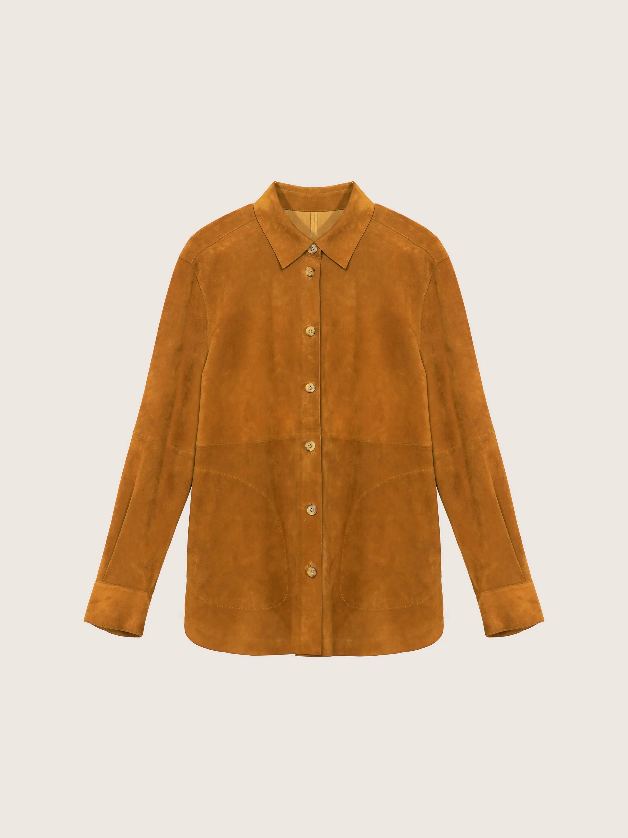 Elara Lambskin Suede Shacket - Image 5