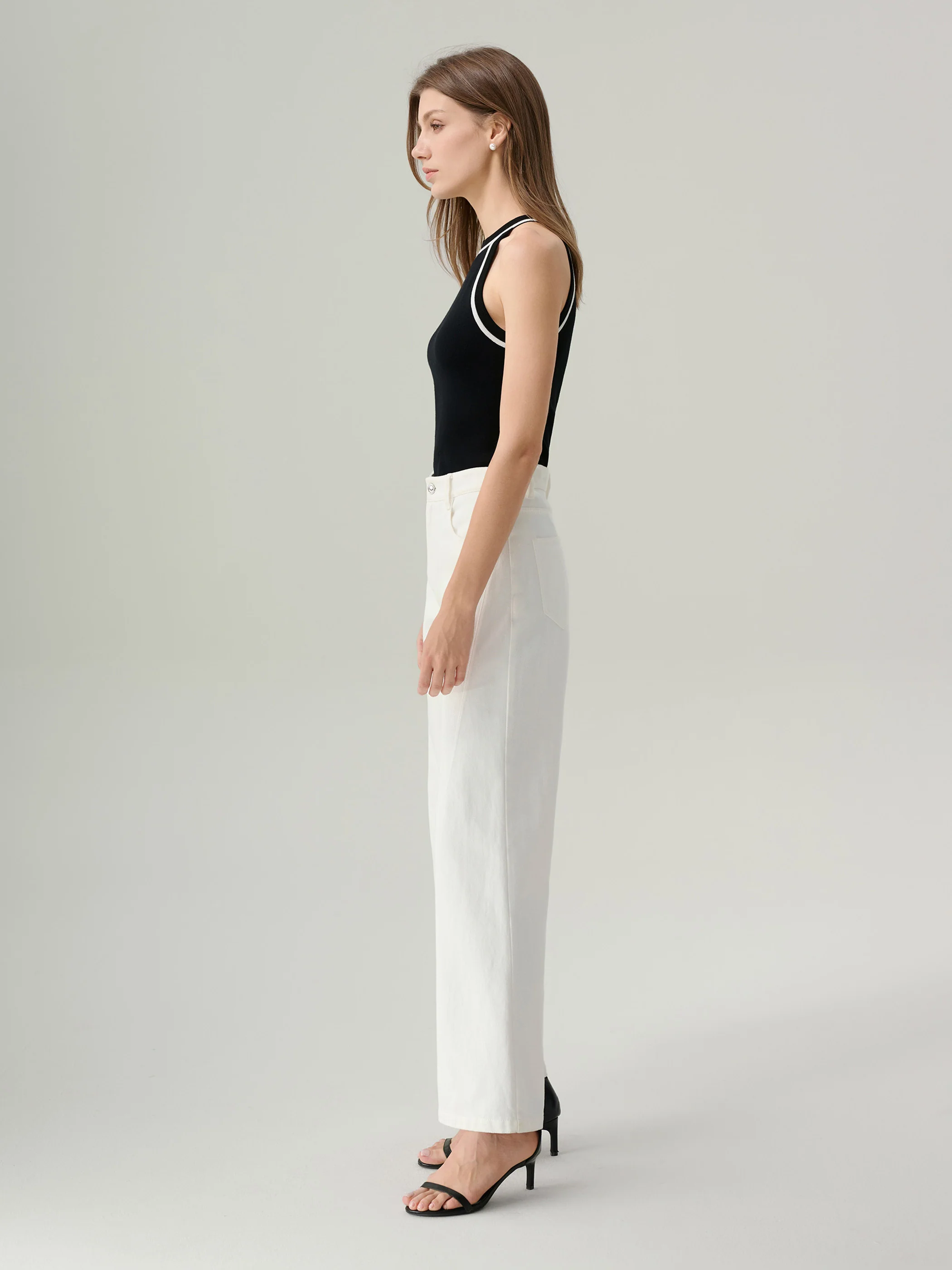 Eleanor White Wide Leg Jeans - Image 2