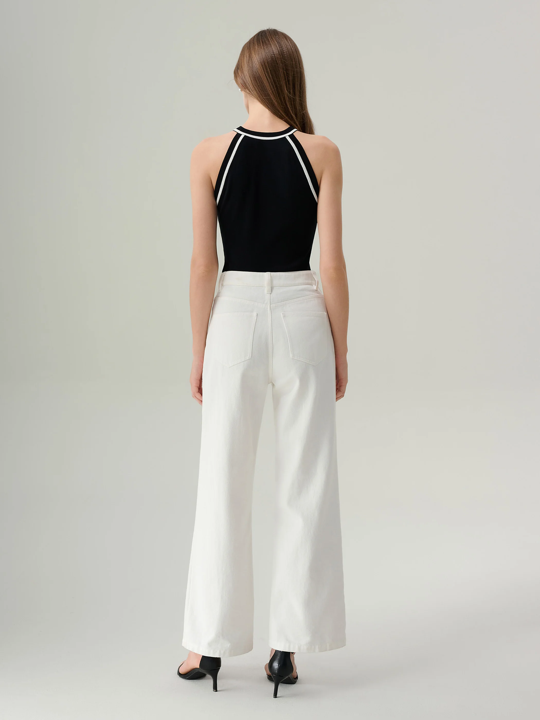 Eleanor White Wide Leg Jeans - Image 3