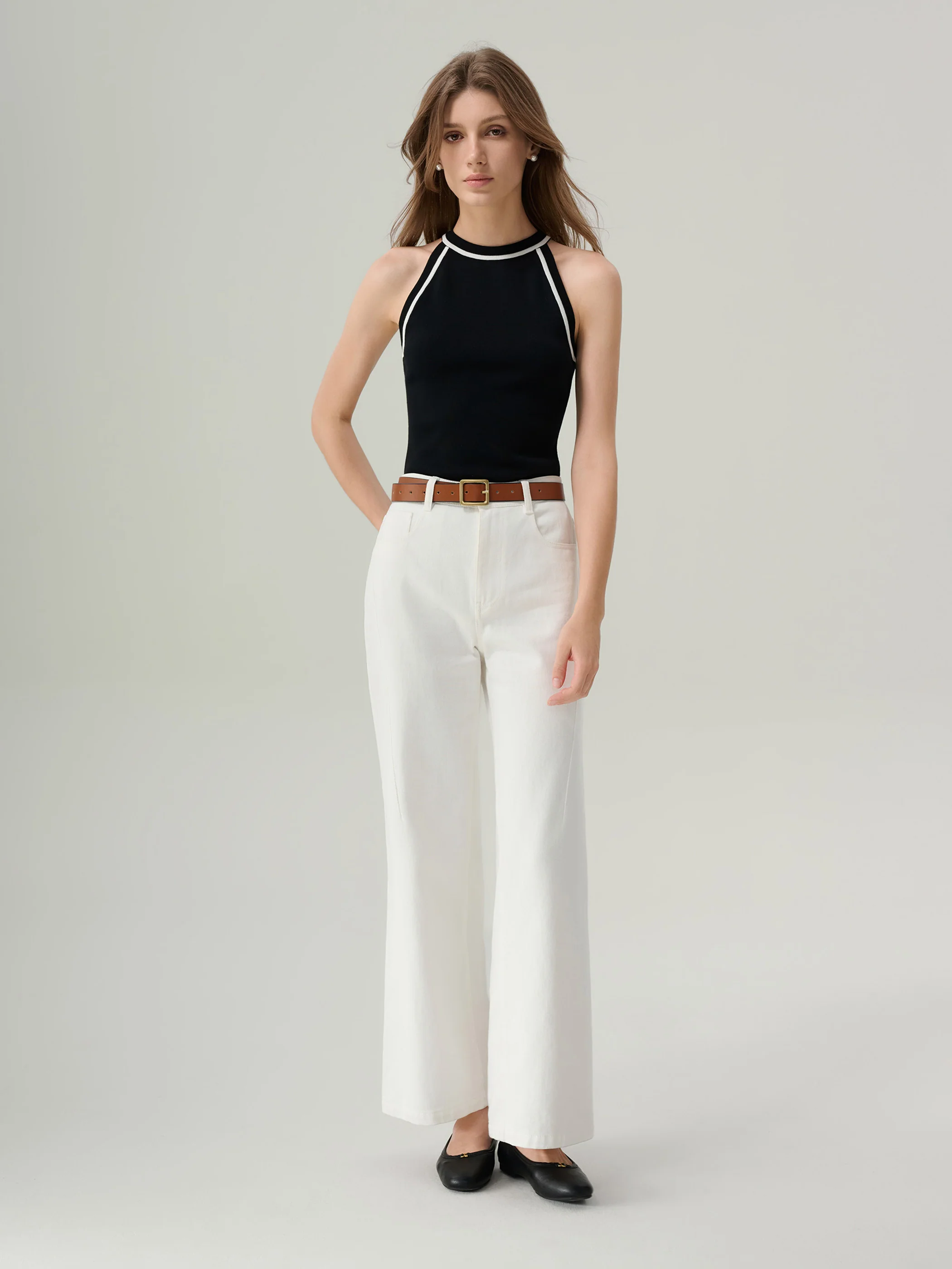 Eleanor White Wide Leg Jeans - Image 5