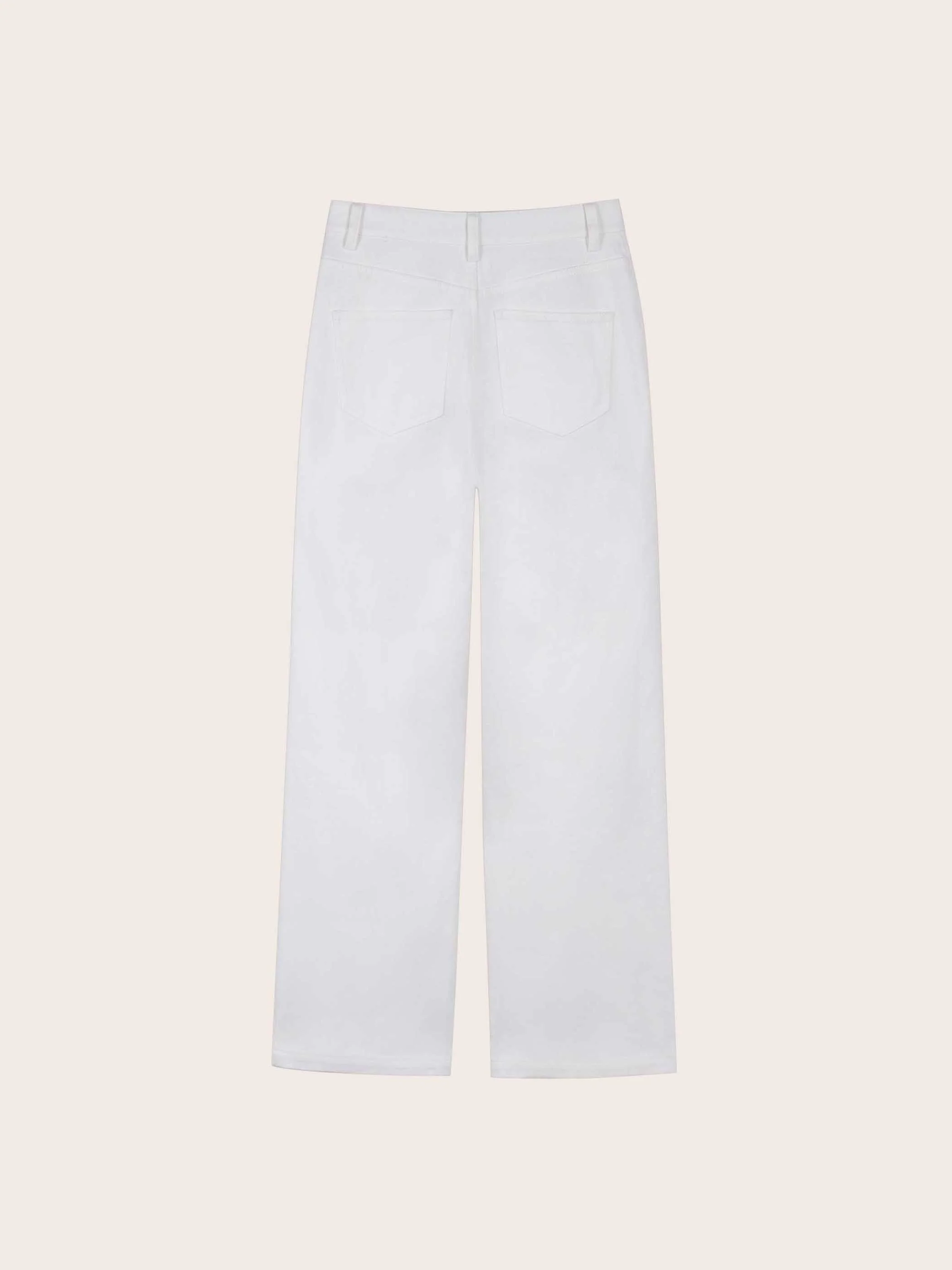 Eleanor White Wide Leg Jeans - Image 9