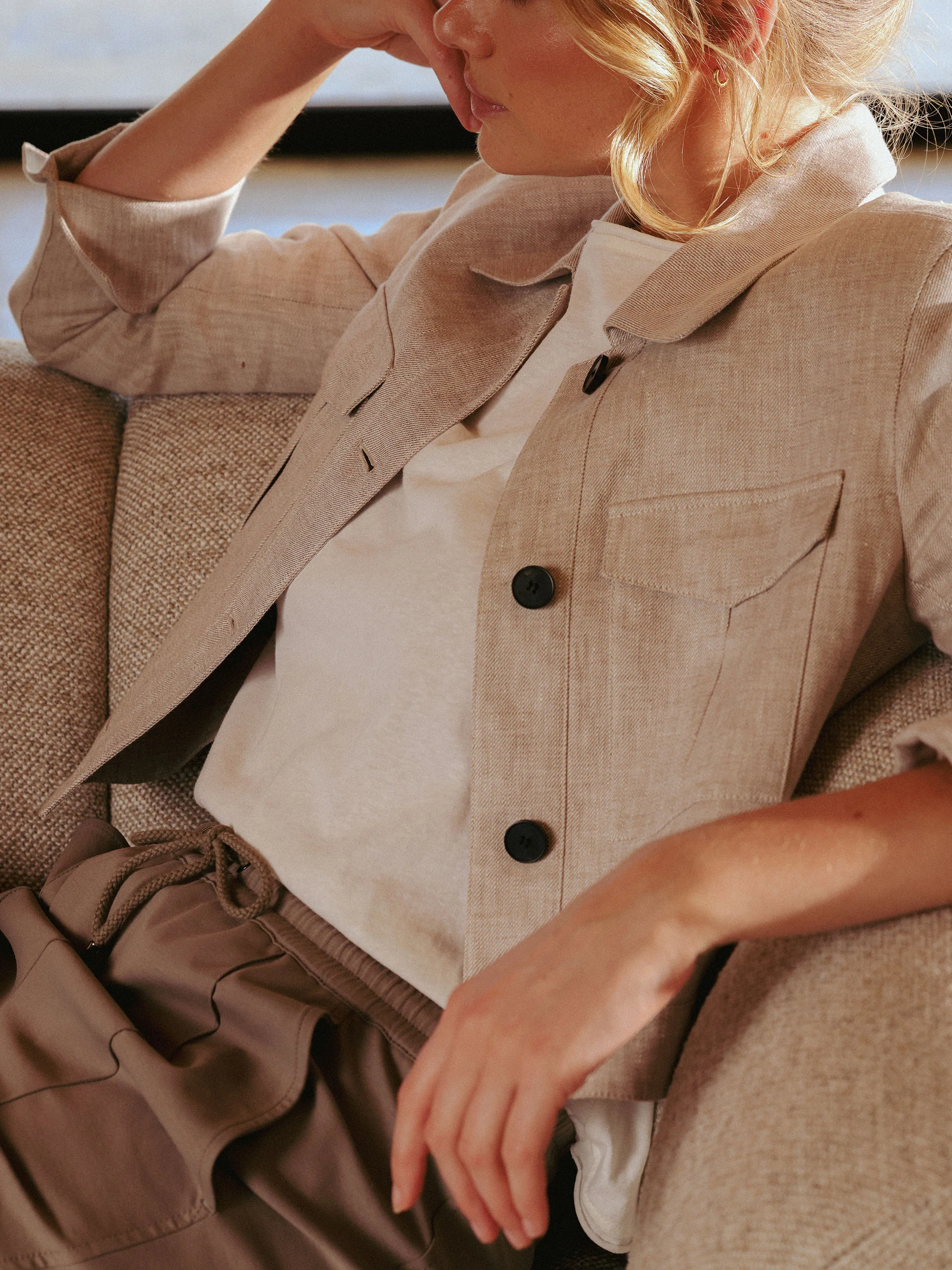 Elia Cropped Linen Jacket