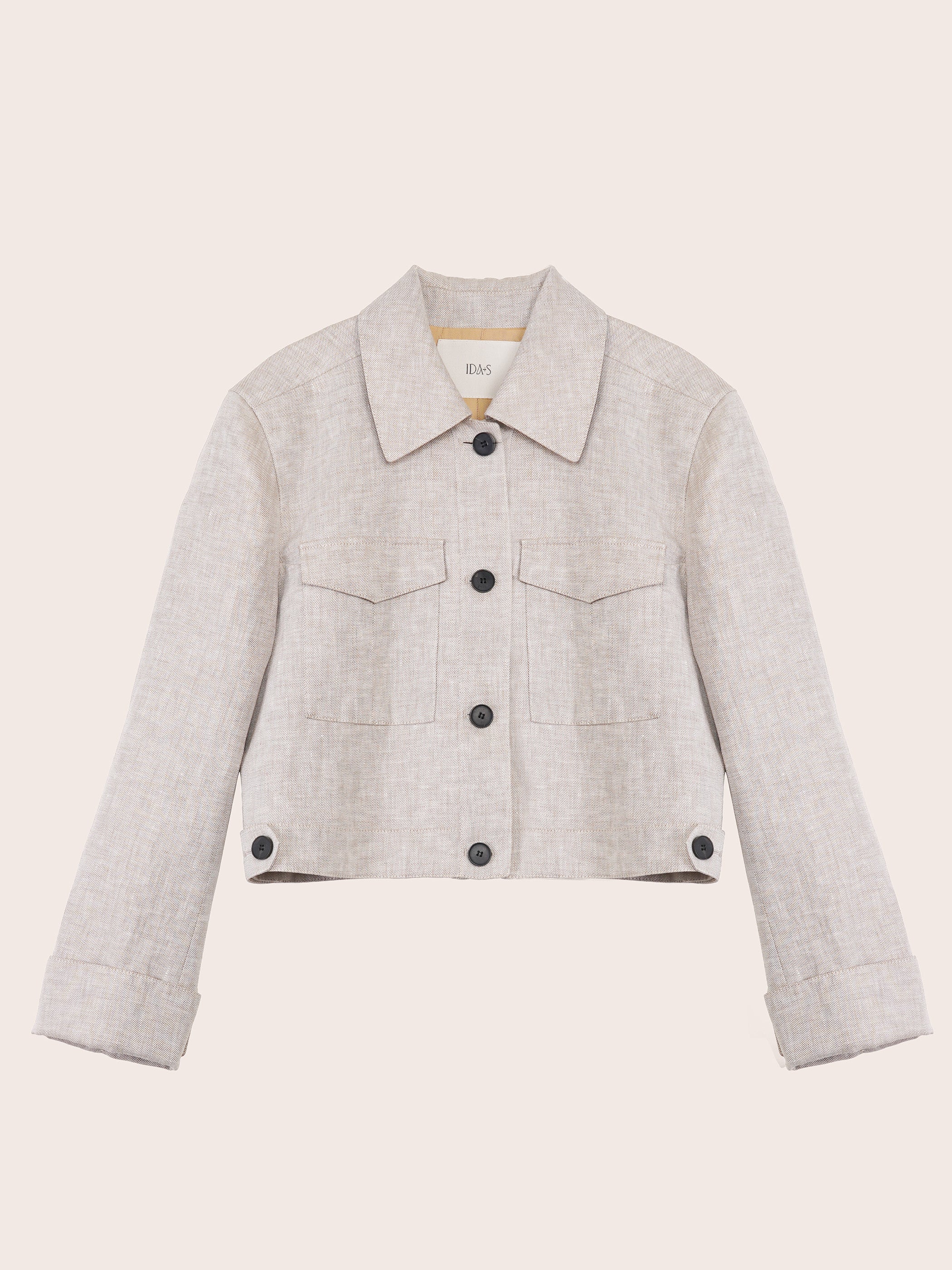 Elia Cropped Linen Jacket - Image 5