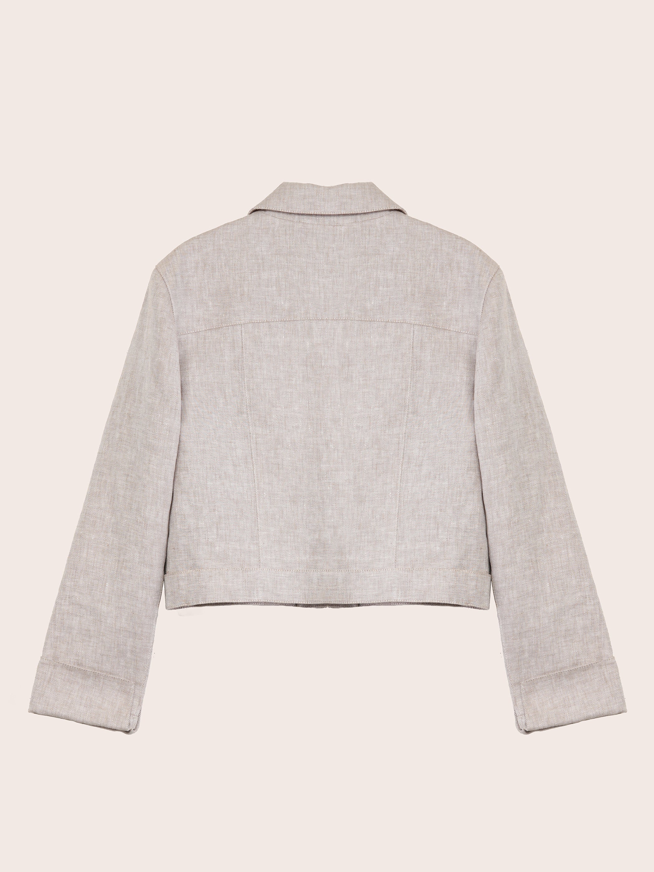 Elia Cropped Linen Jacket - Image 6