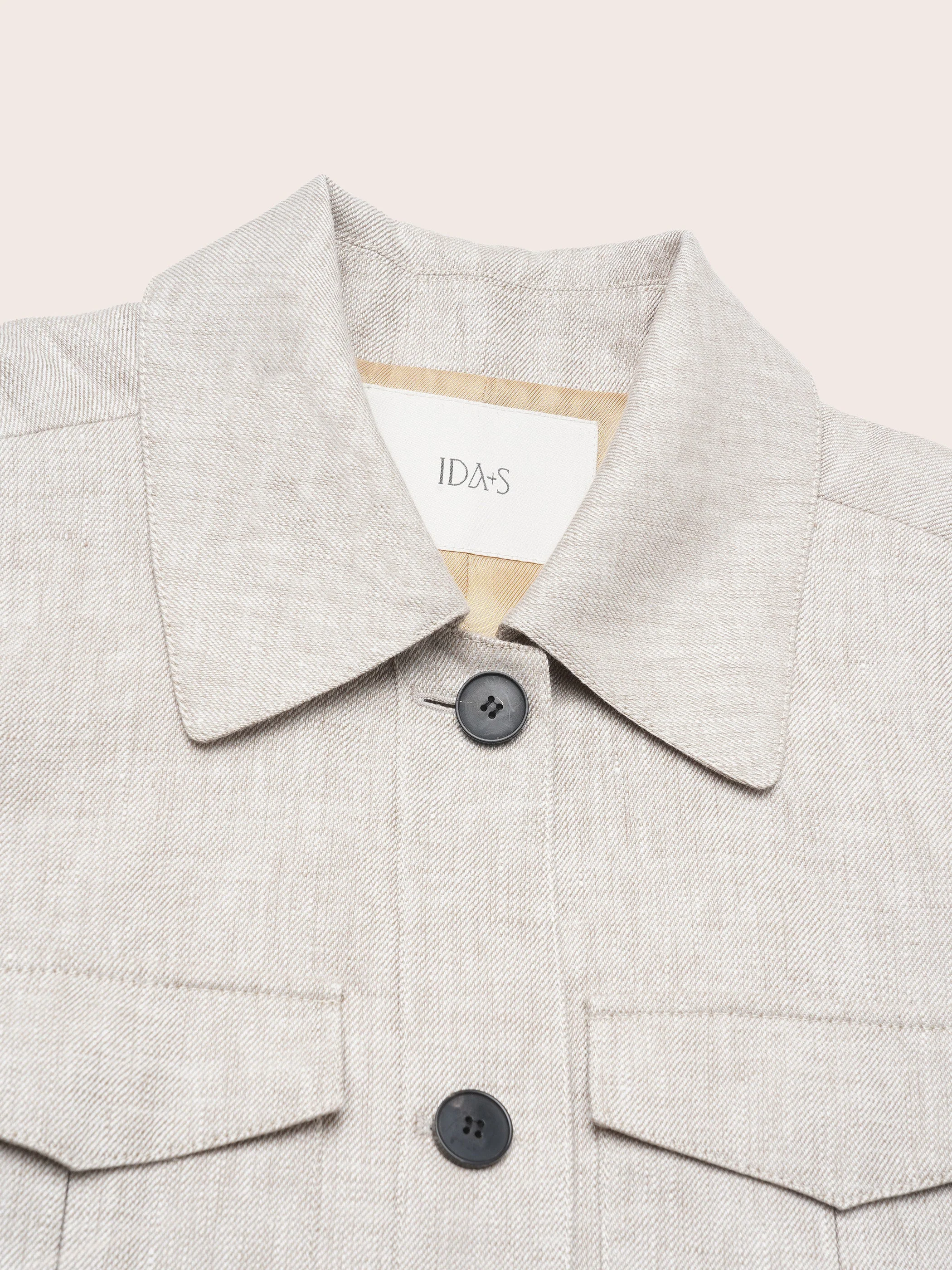 Elia Cropped Linen Jacket - Image 7
