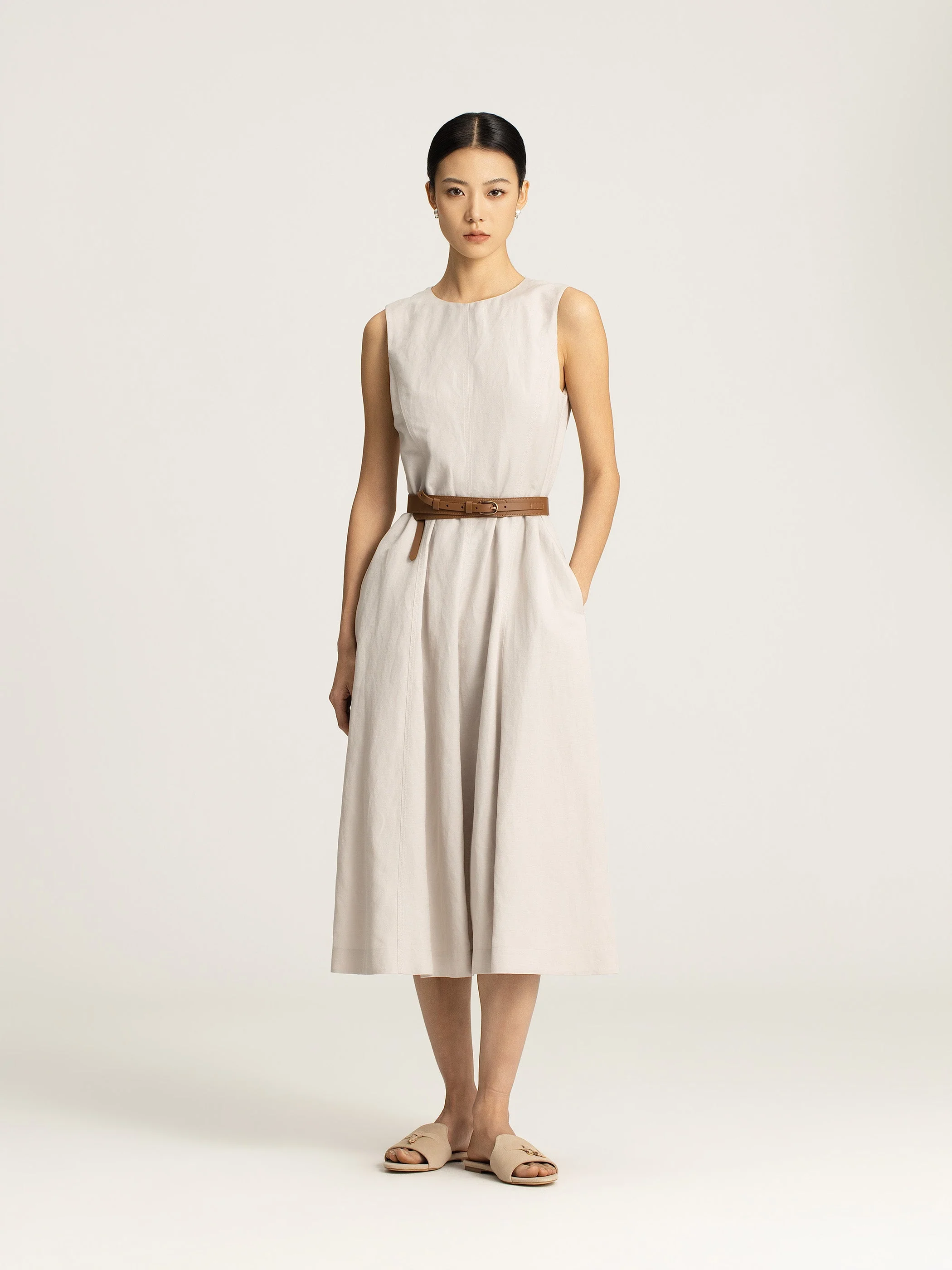 Elinor Linen Midi Dress