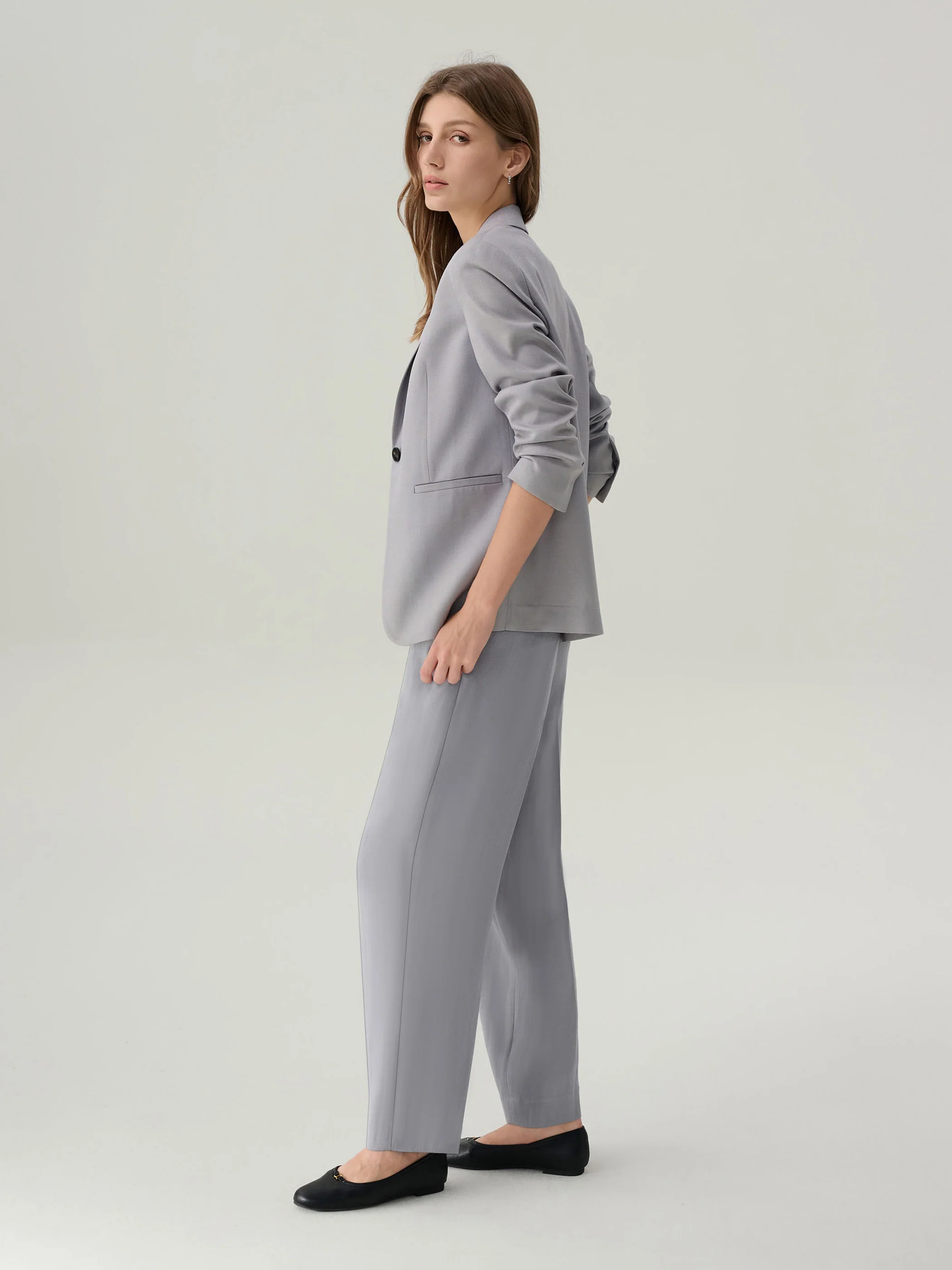 Elizabeth Rock Grey Suit Jacket - Image 3