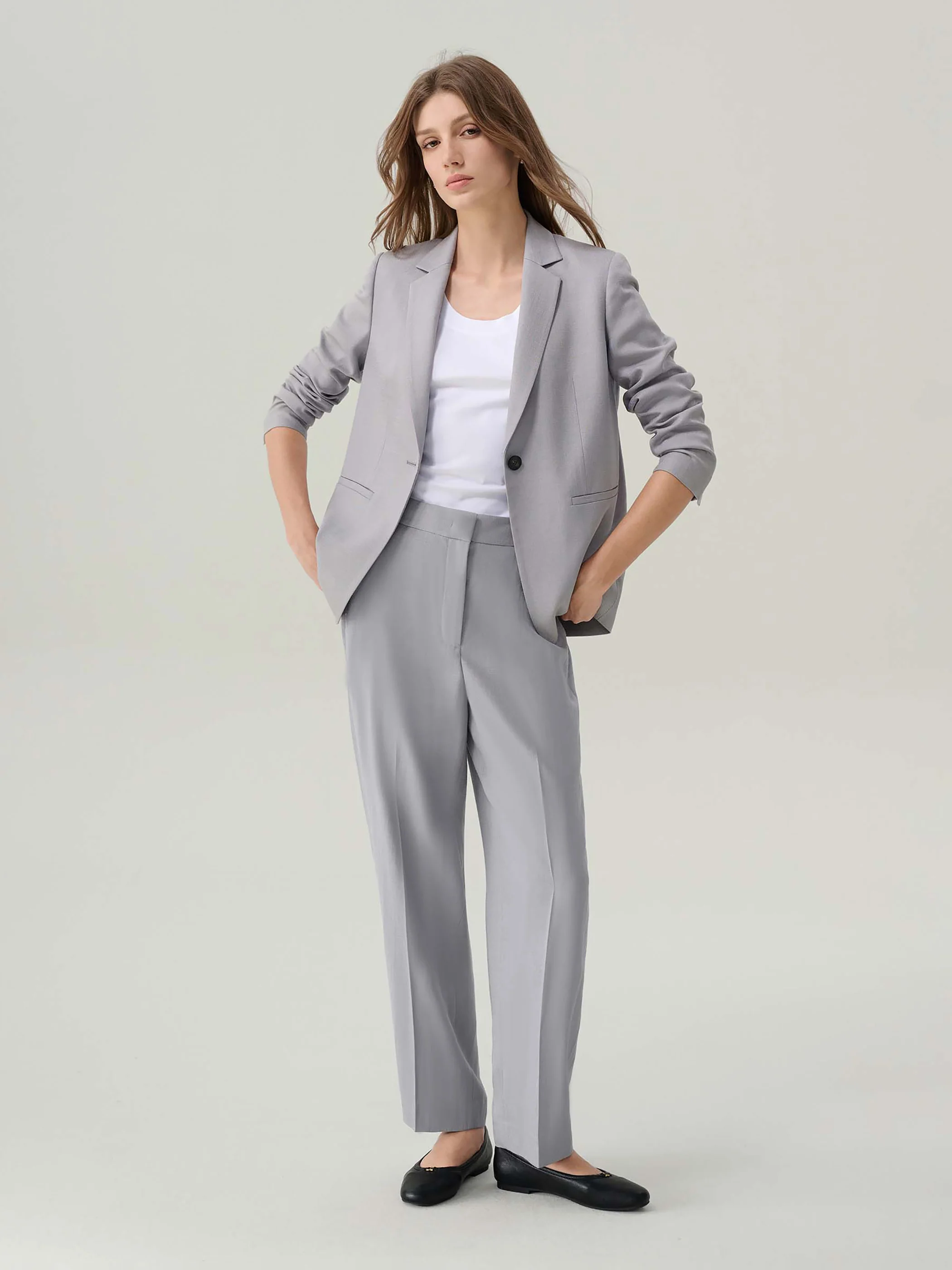 Elizabeth Rock Grey Suit Jacket - Image 5