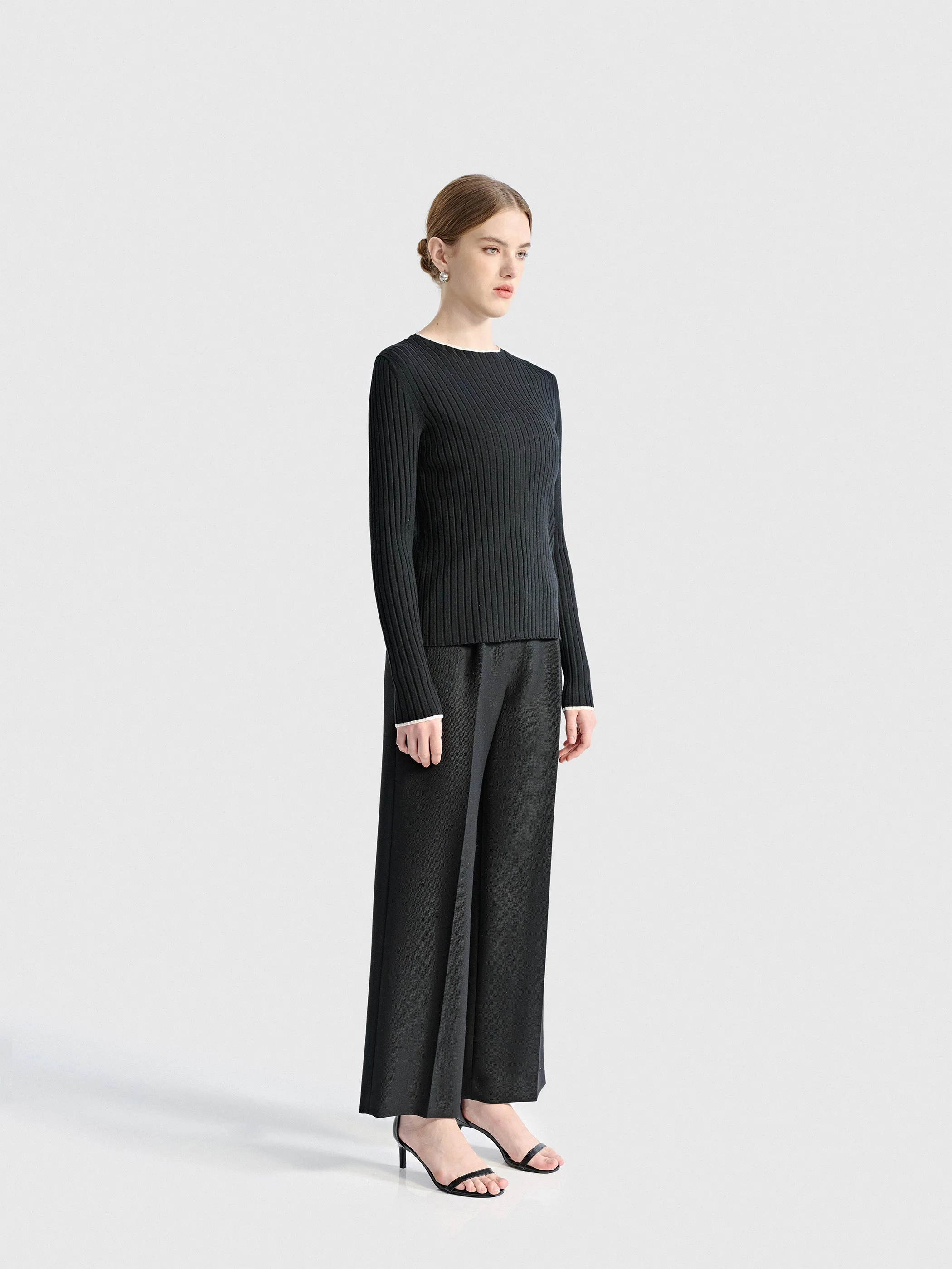 EVY LONG SLEEVE WOOL RIB KNIT - Image 5