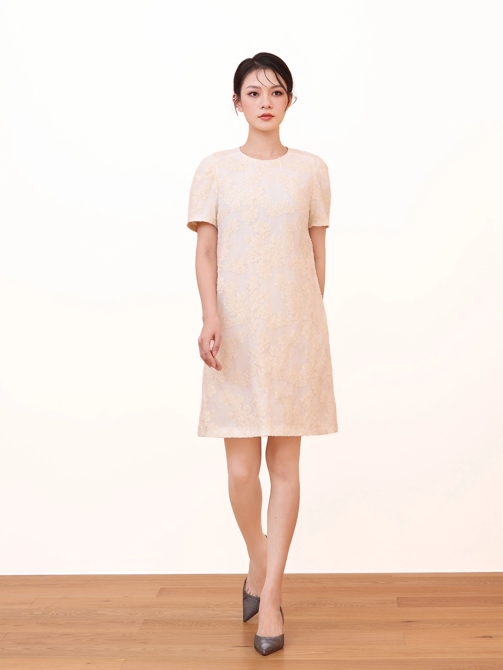 FLORAL JACQUARD DRESS