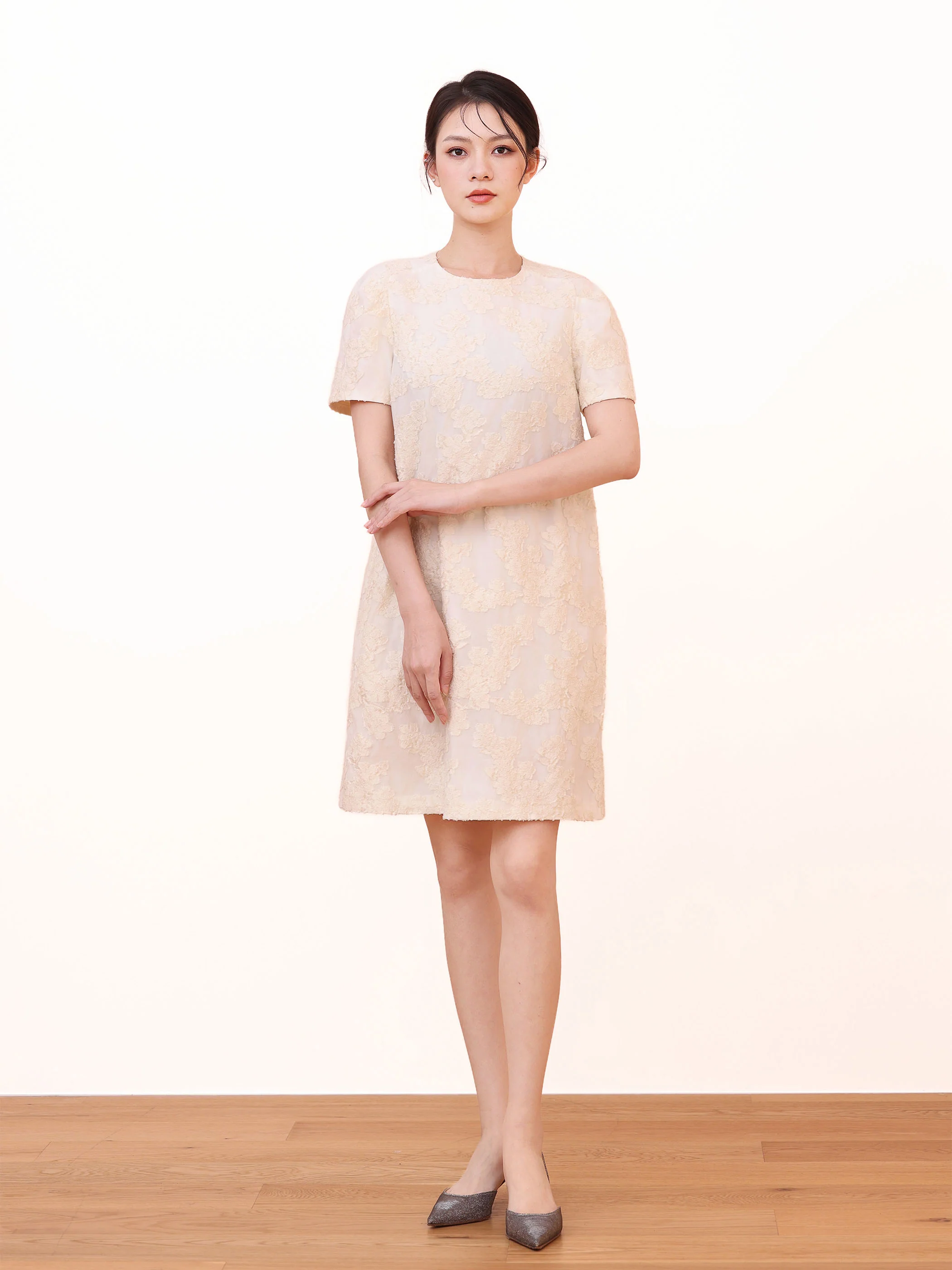 FLORAL JACQUARD DRESS - Image 2