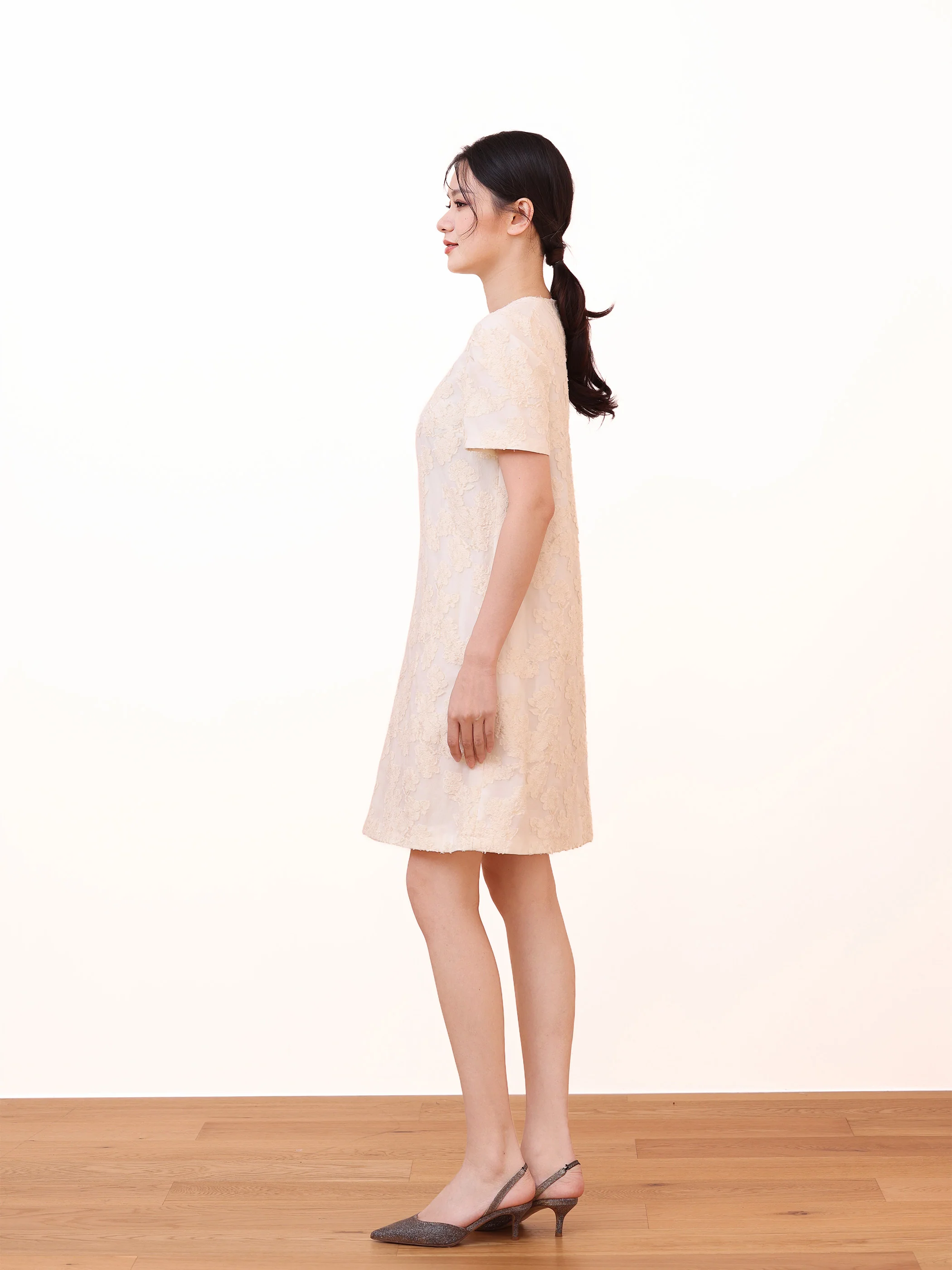 FLORAL JACQUARD DRESS - Image 3