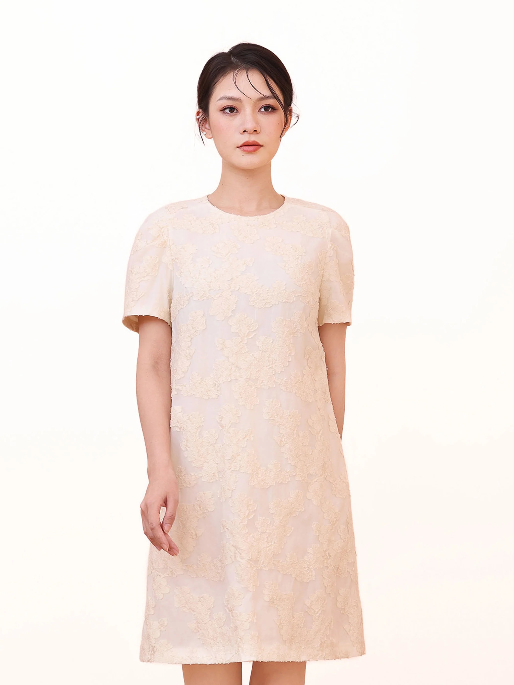 FLORAL JACQUARD DRESS - Image 4