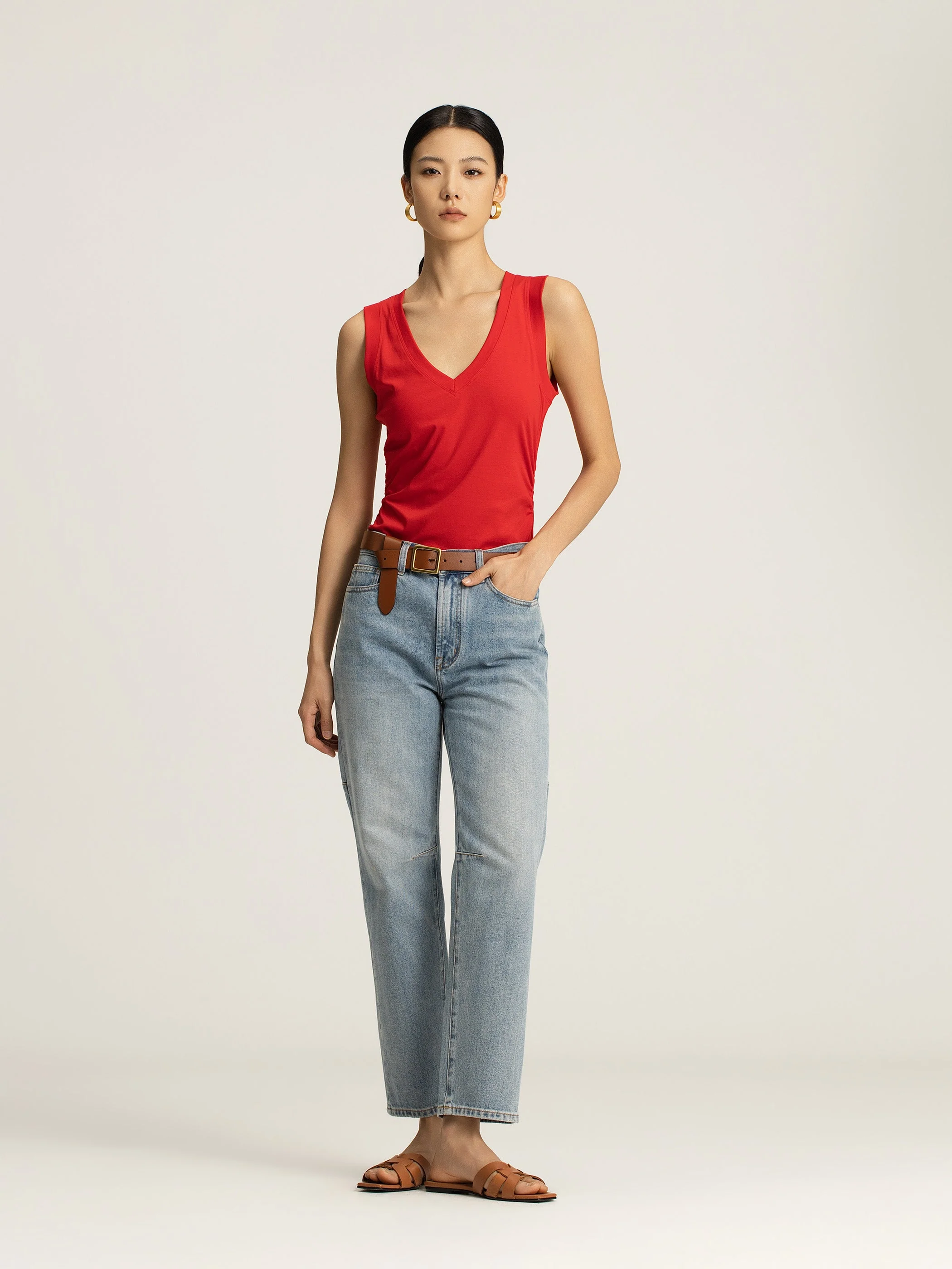 Freya Indigo Cotton Denim Jeans - Image 2