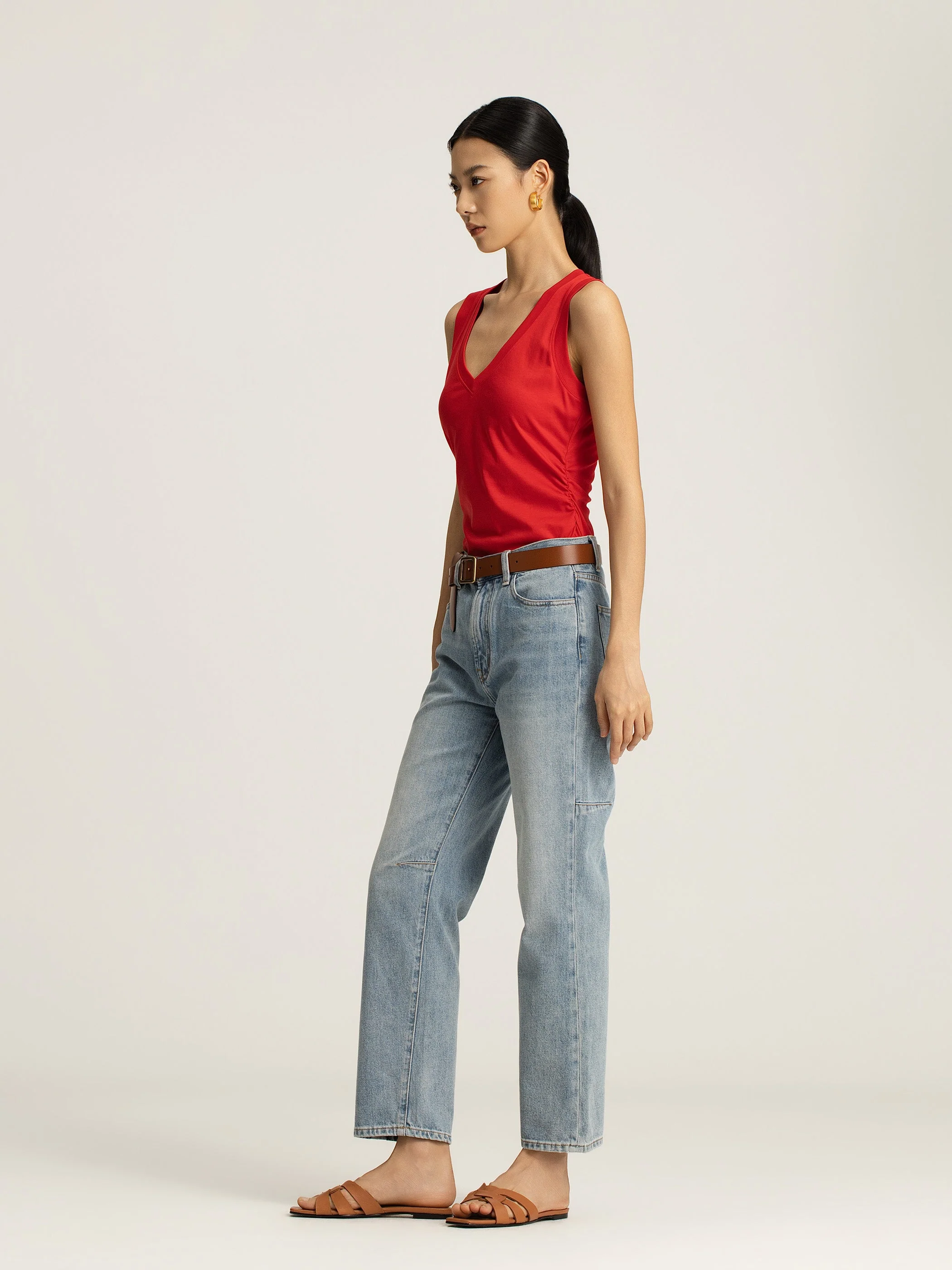 Freya Indigo Cotton Denim Jeans - Image 3