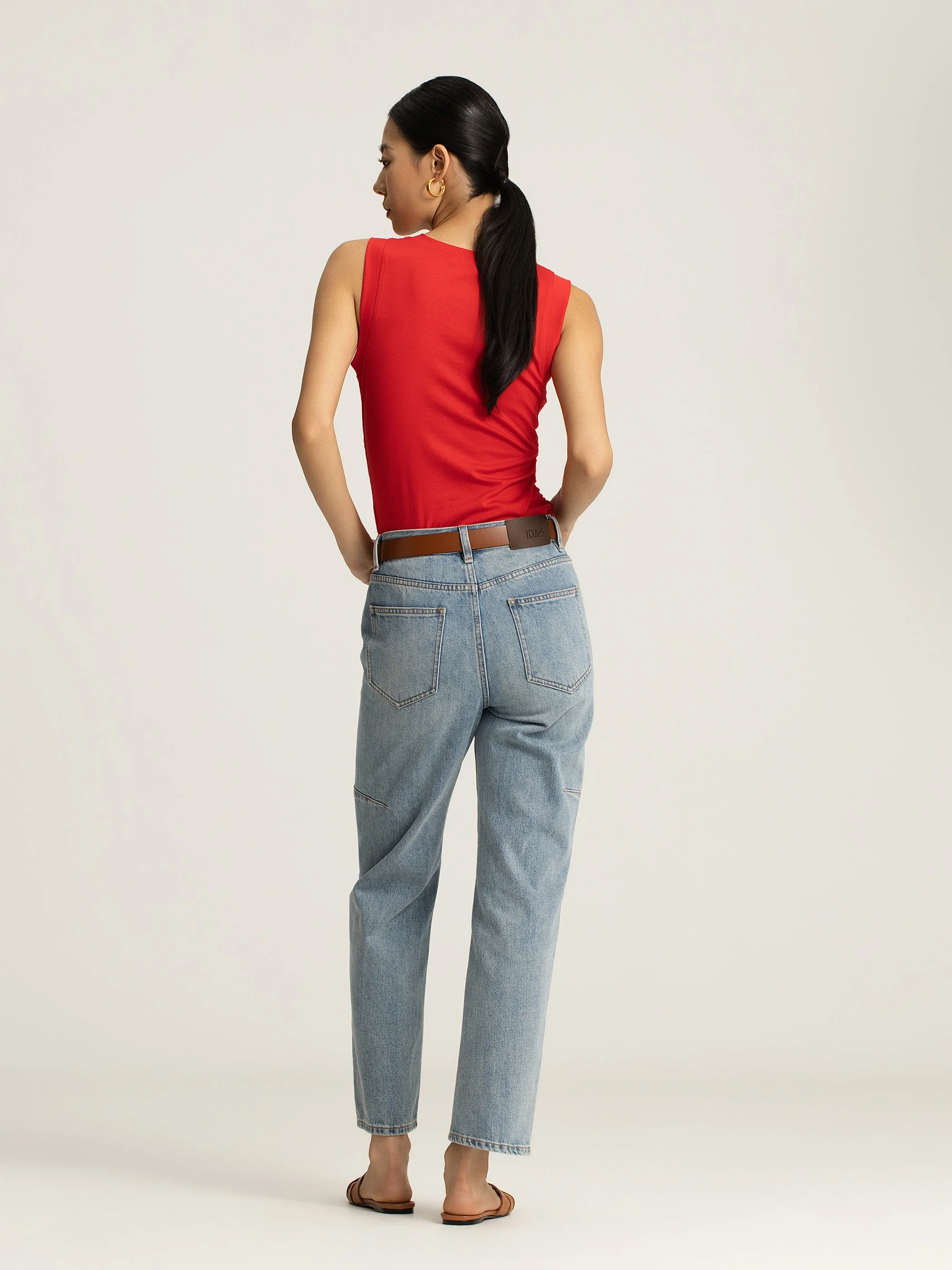 Freya Indigo Cotton Denim Jeans - Image 4