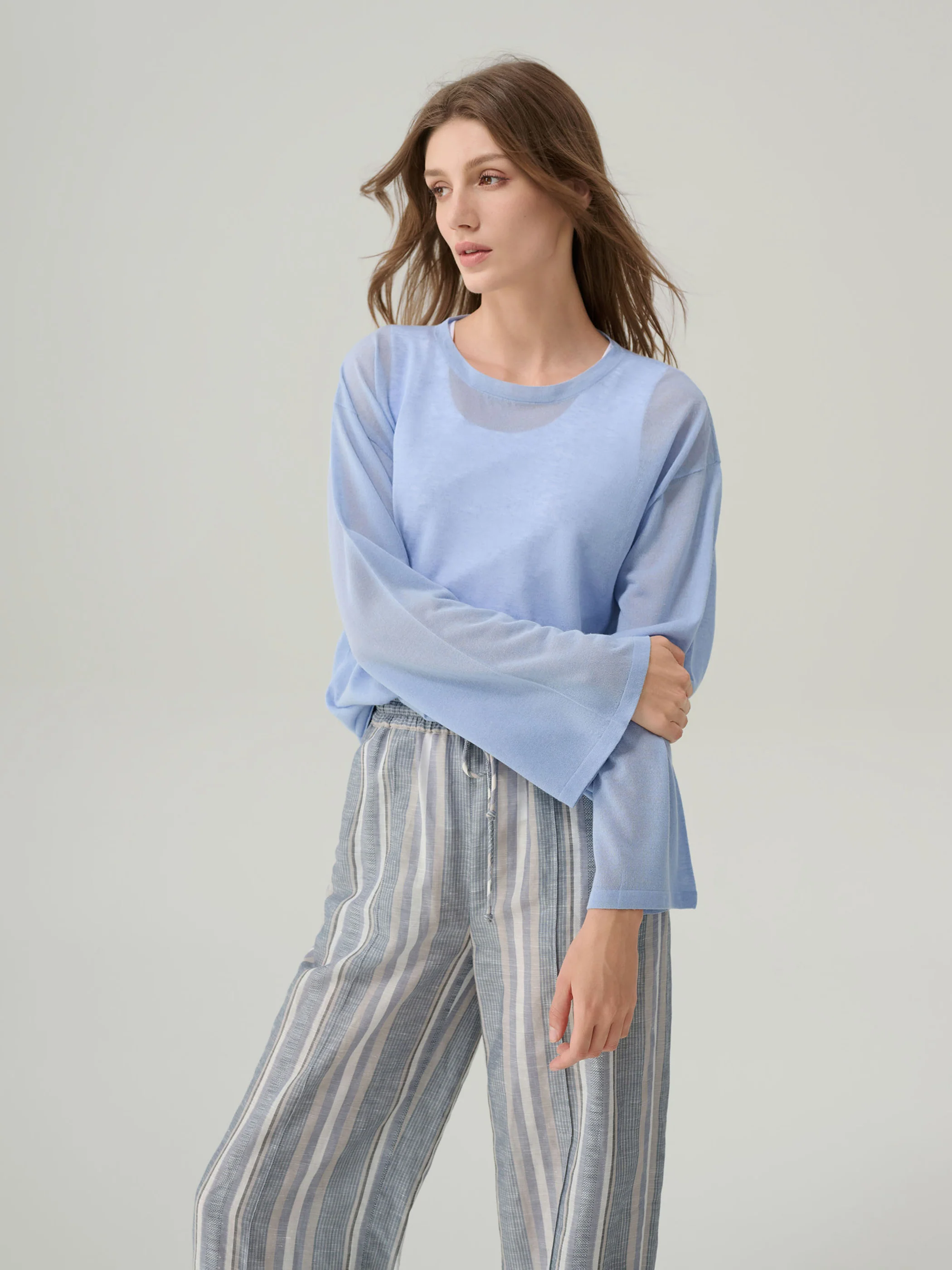 Frida Striped Linen Pants - Image 4