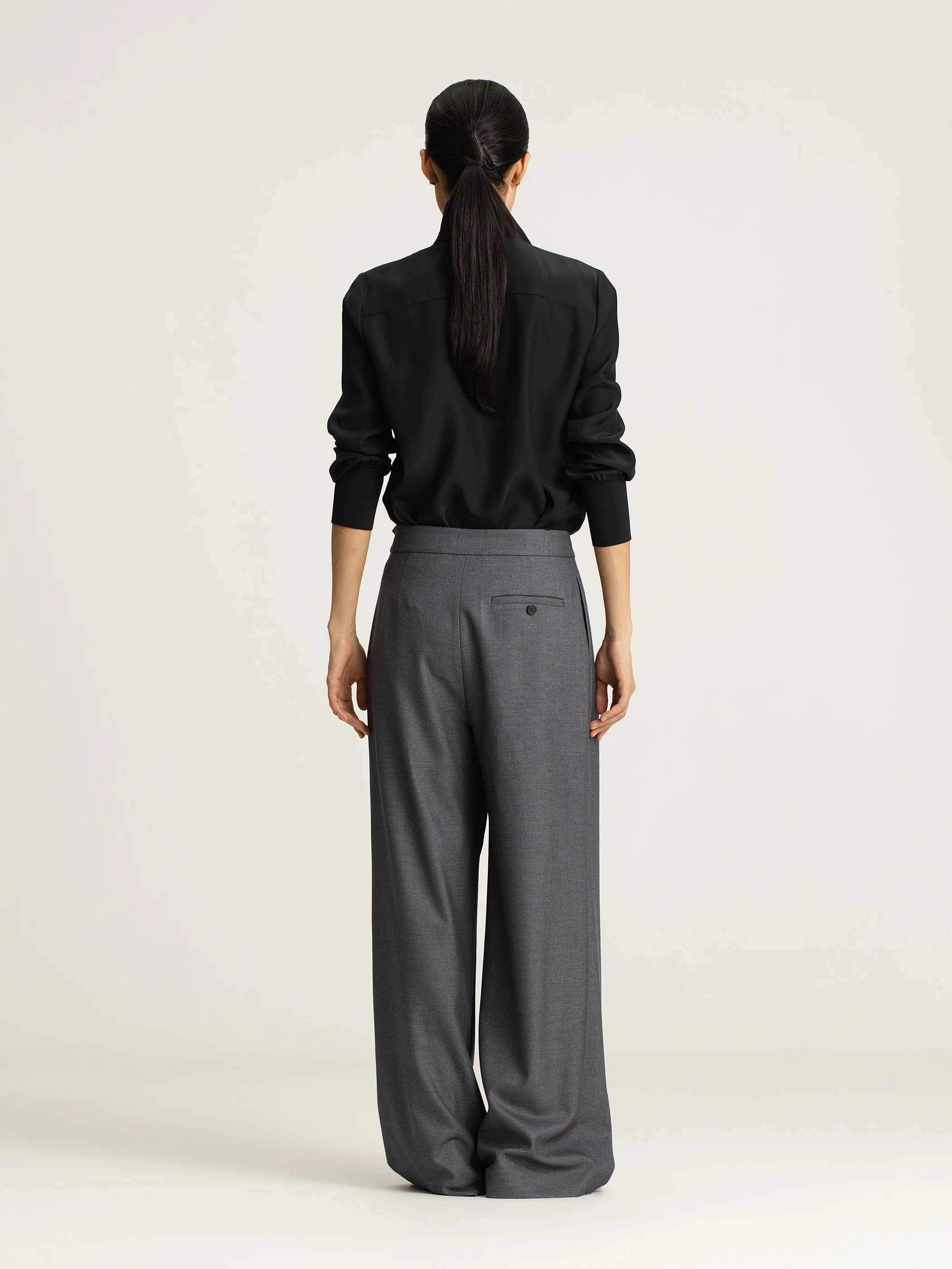Goldie Silk Blouse With Elastic Sleeve Detail - Image 5