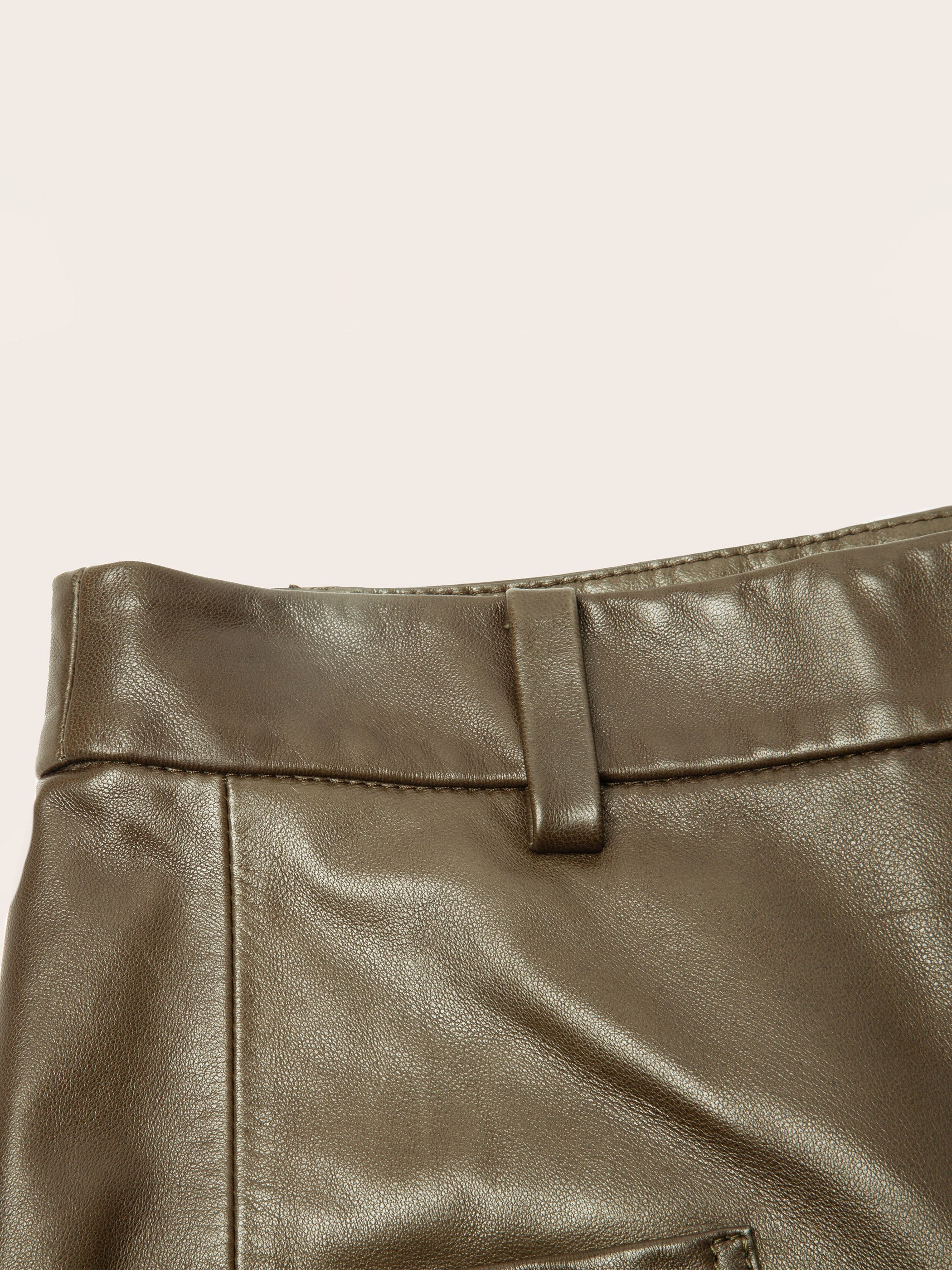 Greer Lambskin Wide-Leg Trousers - Image 10