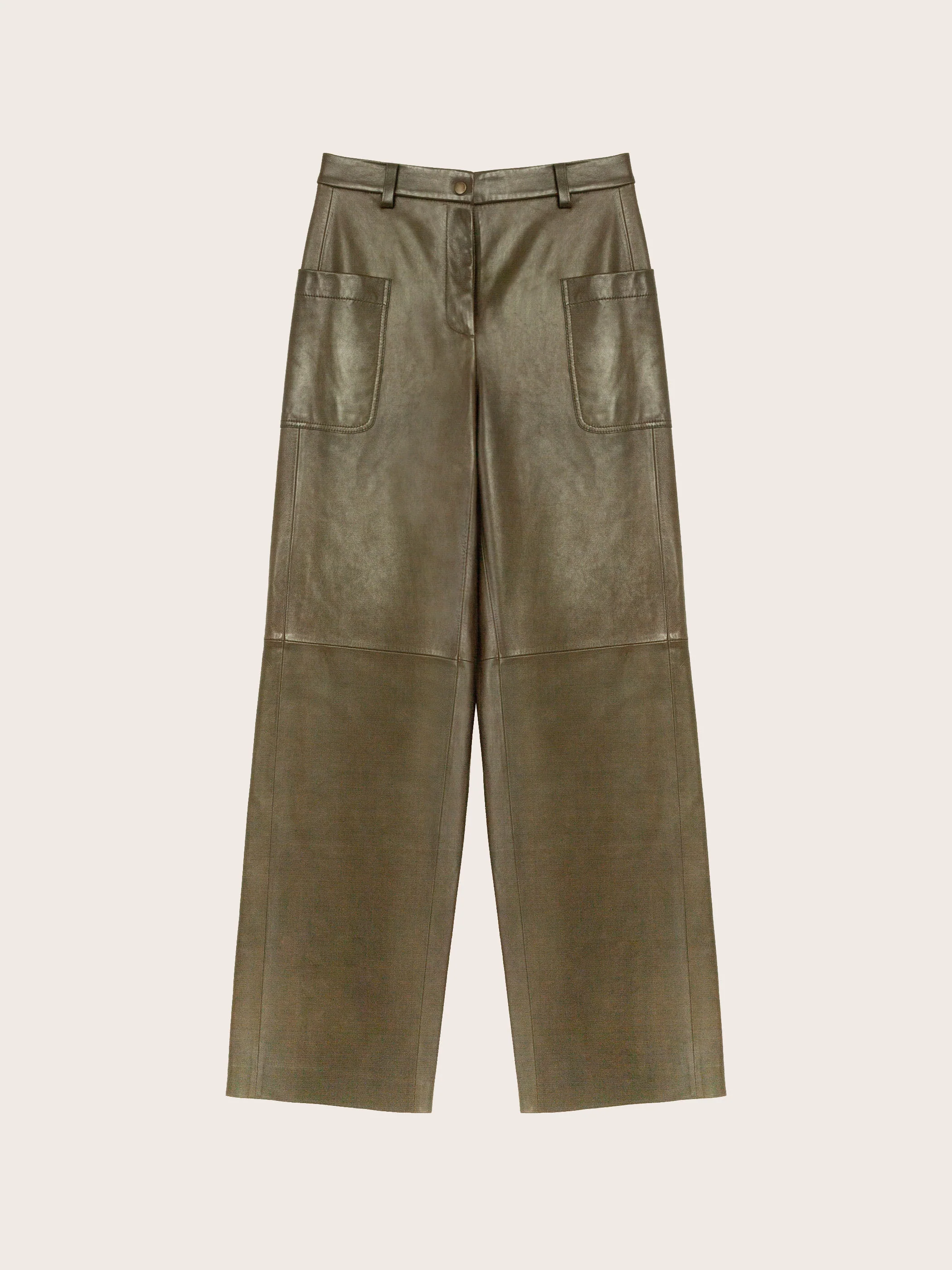 Greer Lambskin Wide-Leg Trousers - Image 5