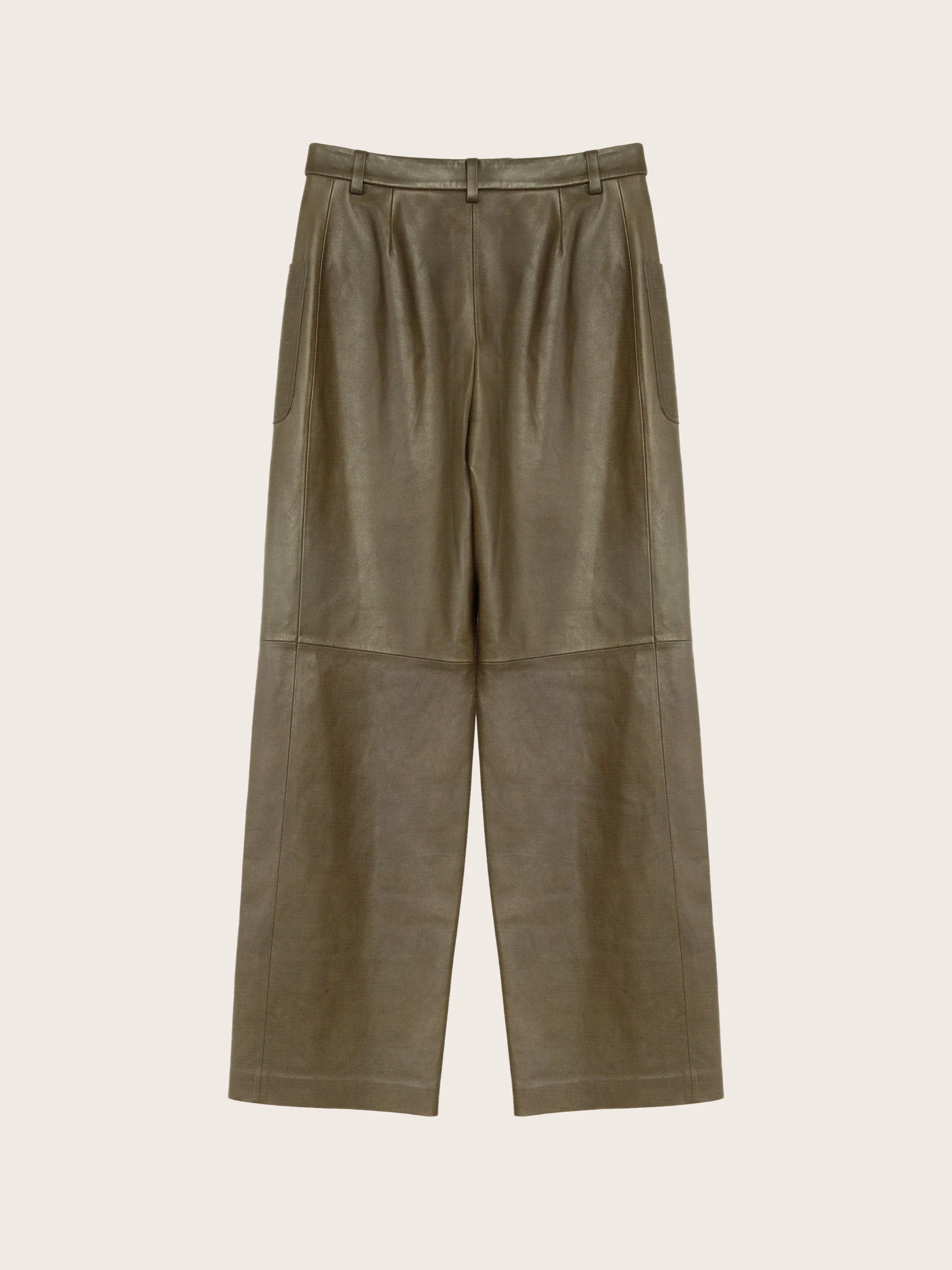 Greer Lambskin Wide-Leg Trousers - Image 6