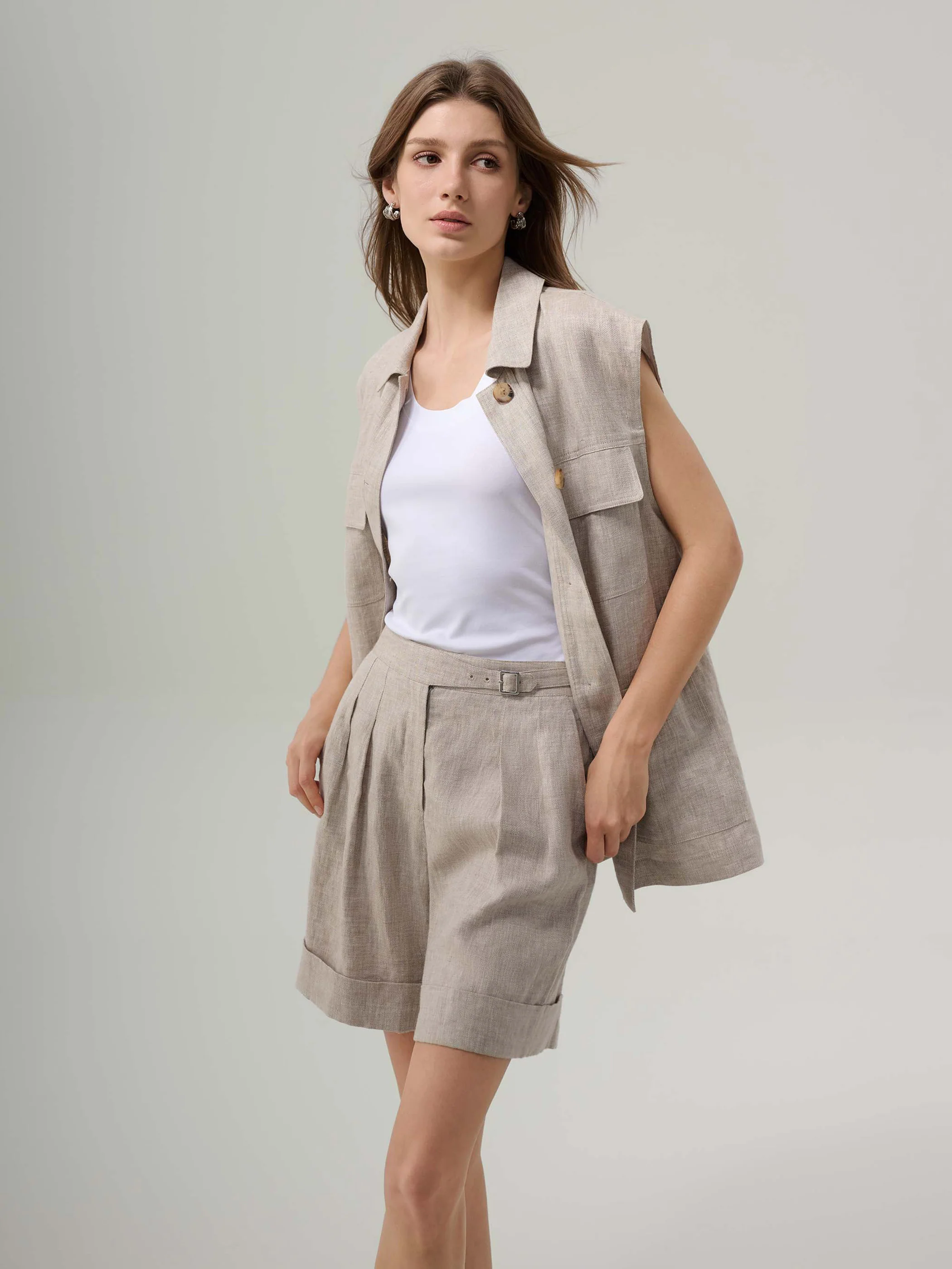 Harper Linen Shorts - Image 3